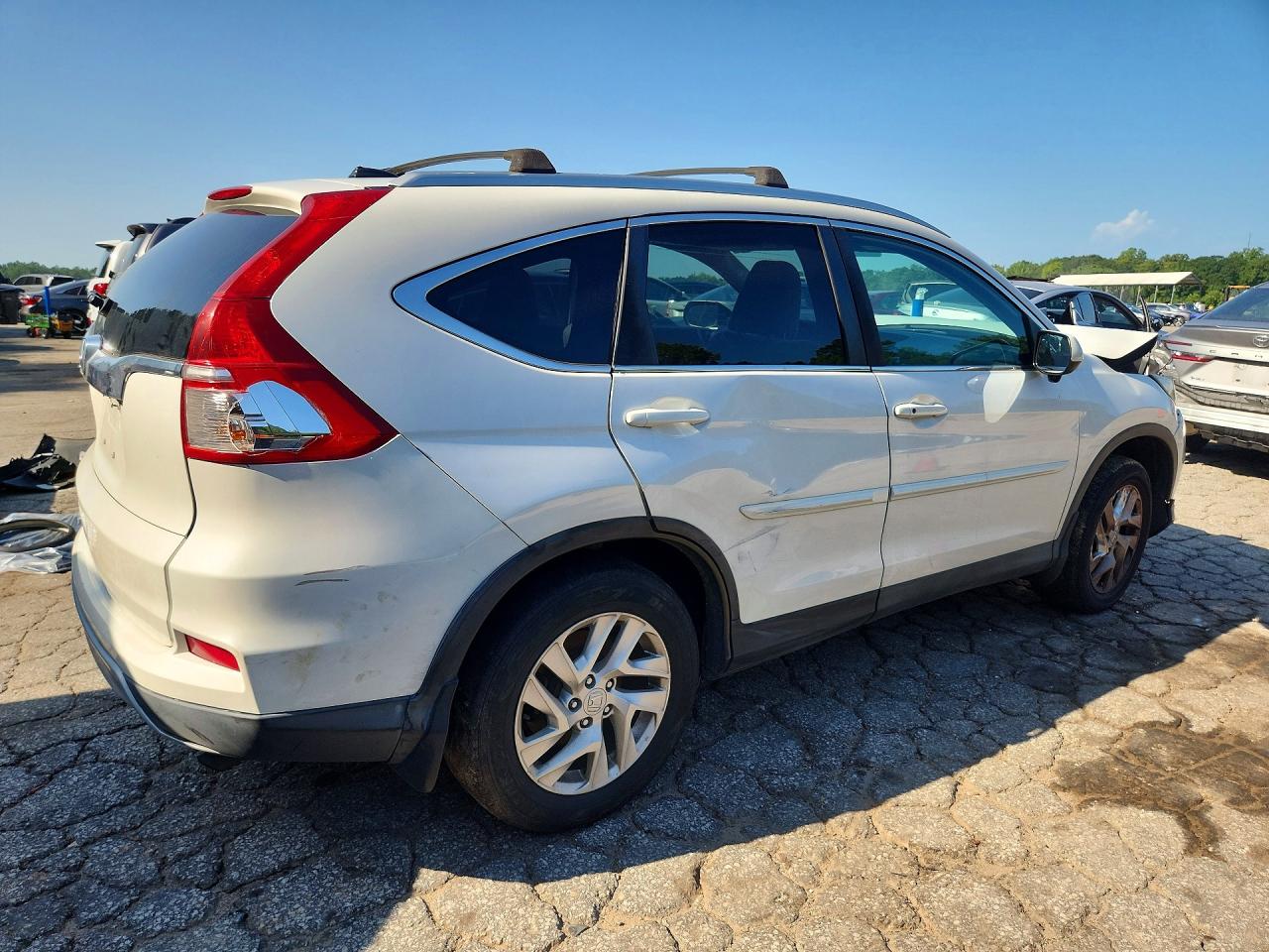 2015 Honda Cr-v White vin: 5J6RM3H79FL010381