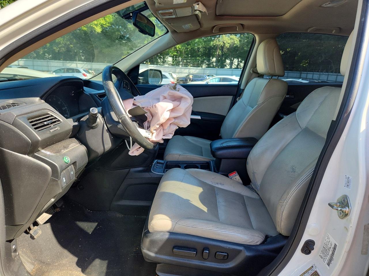 2015 Honda Cr-v White vin: 5J6RM3H79FL010381