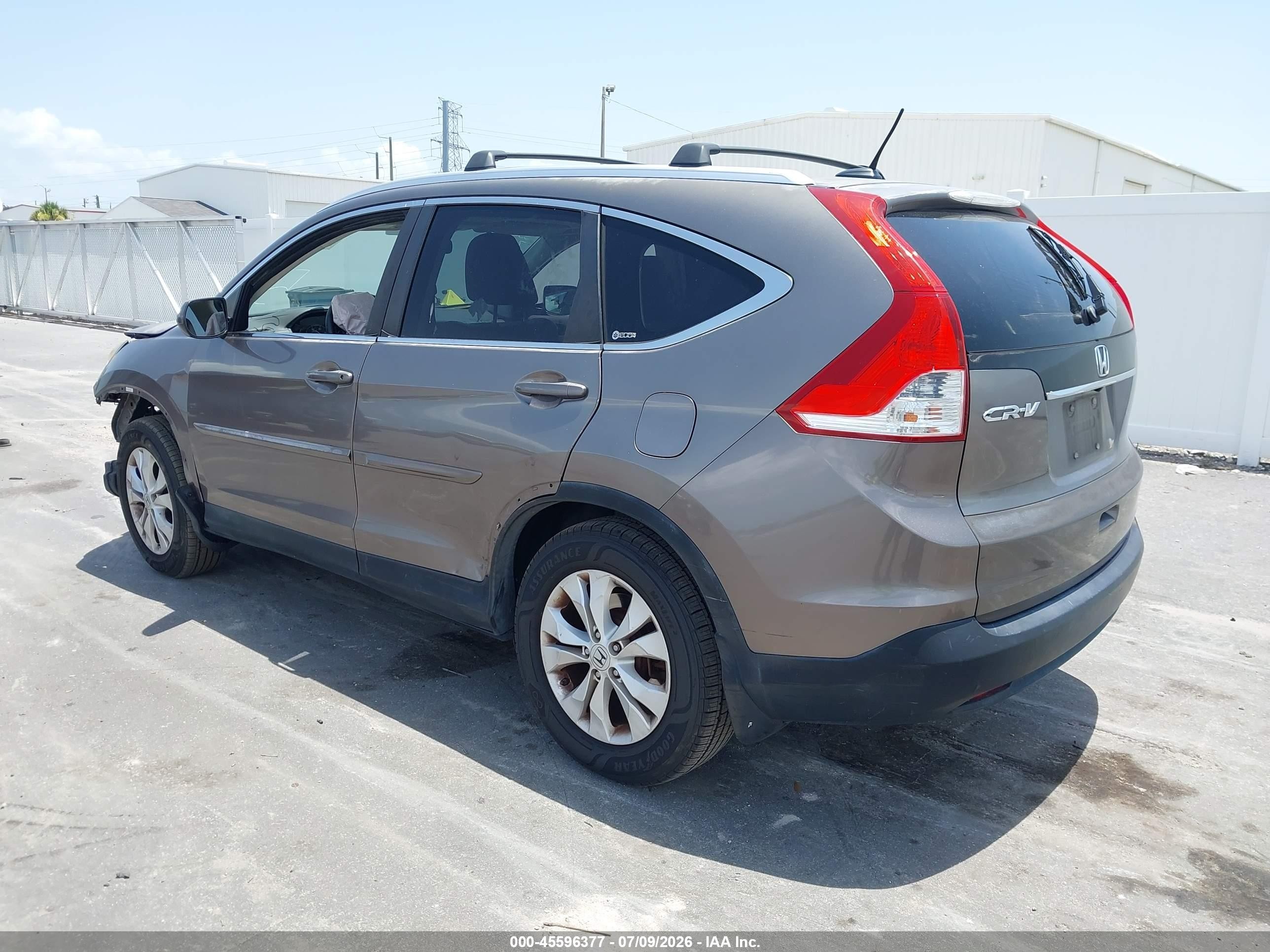 2012 Honda Cr-v Ex-l Gray vin: 5J6RM3H7XCL030487