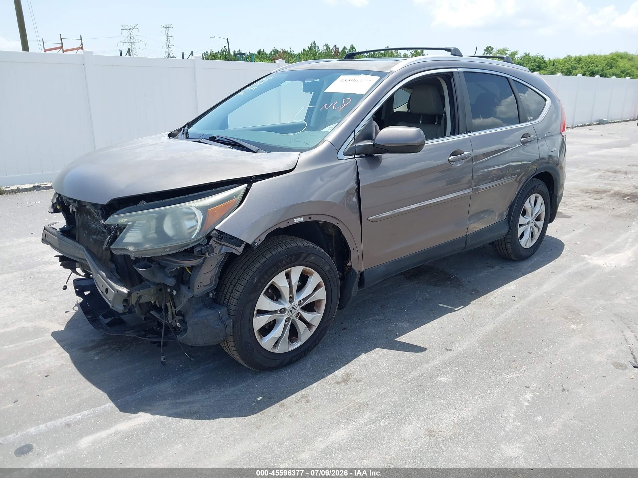 2012 Honda Cr-v Ex-l Gray vin: 5J6RM3H7XCL030487