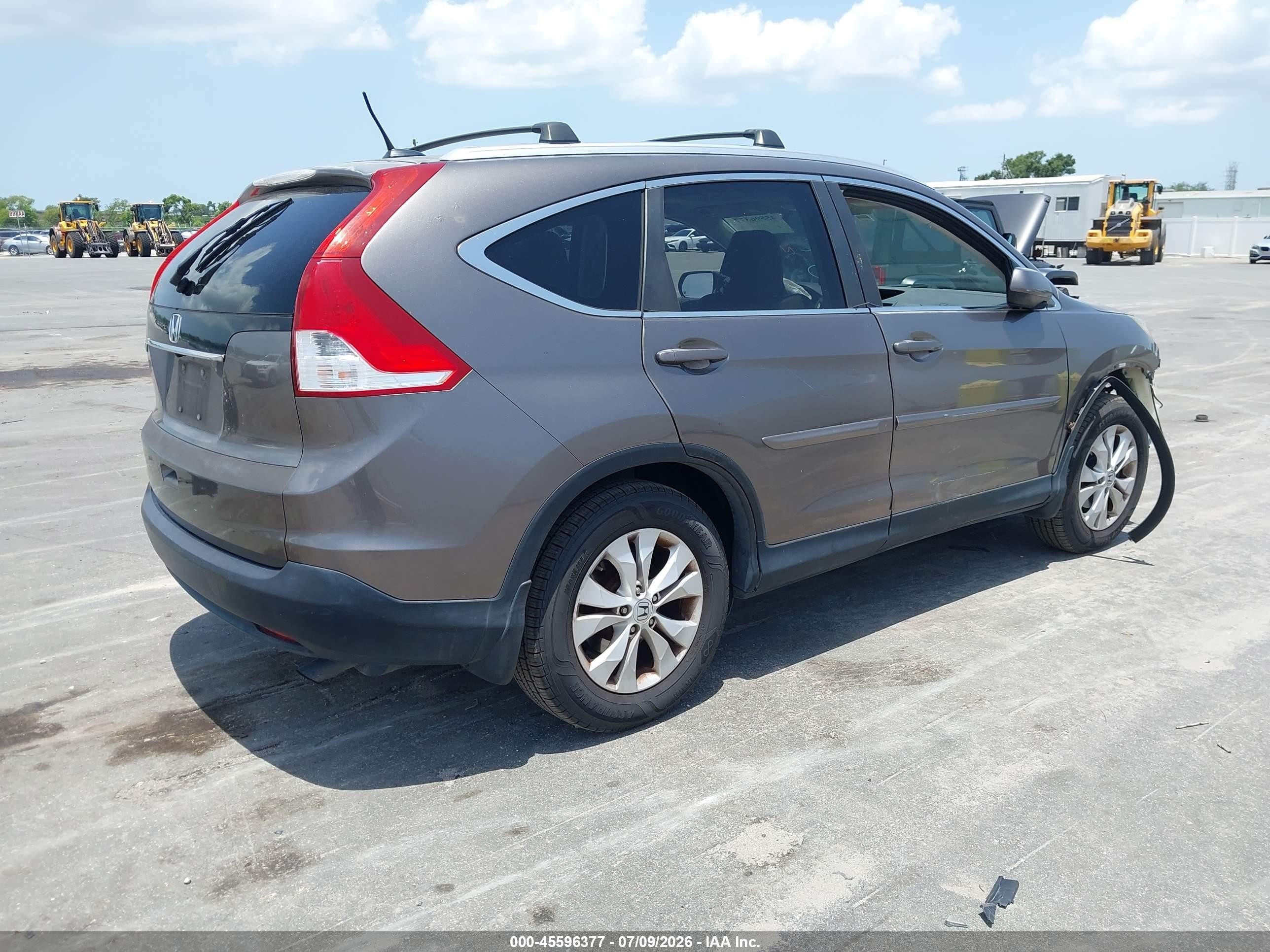2012 Honda Cr-v Ex-l Gray vin: 5J6RM3H7XCL030487