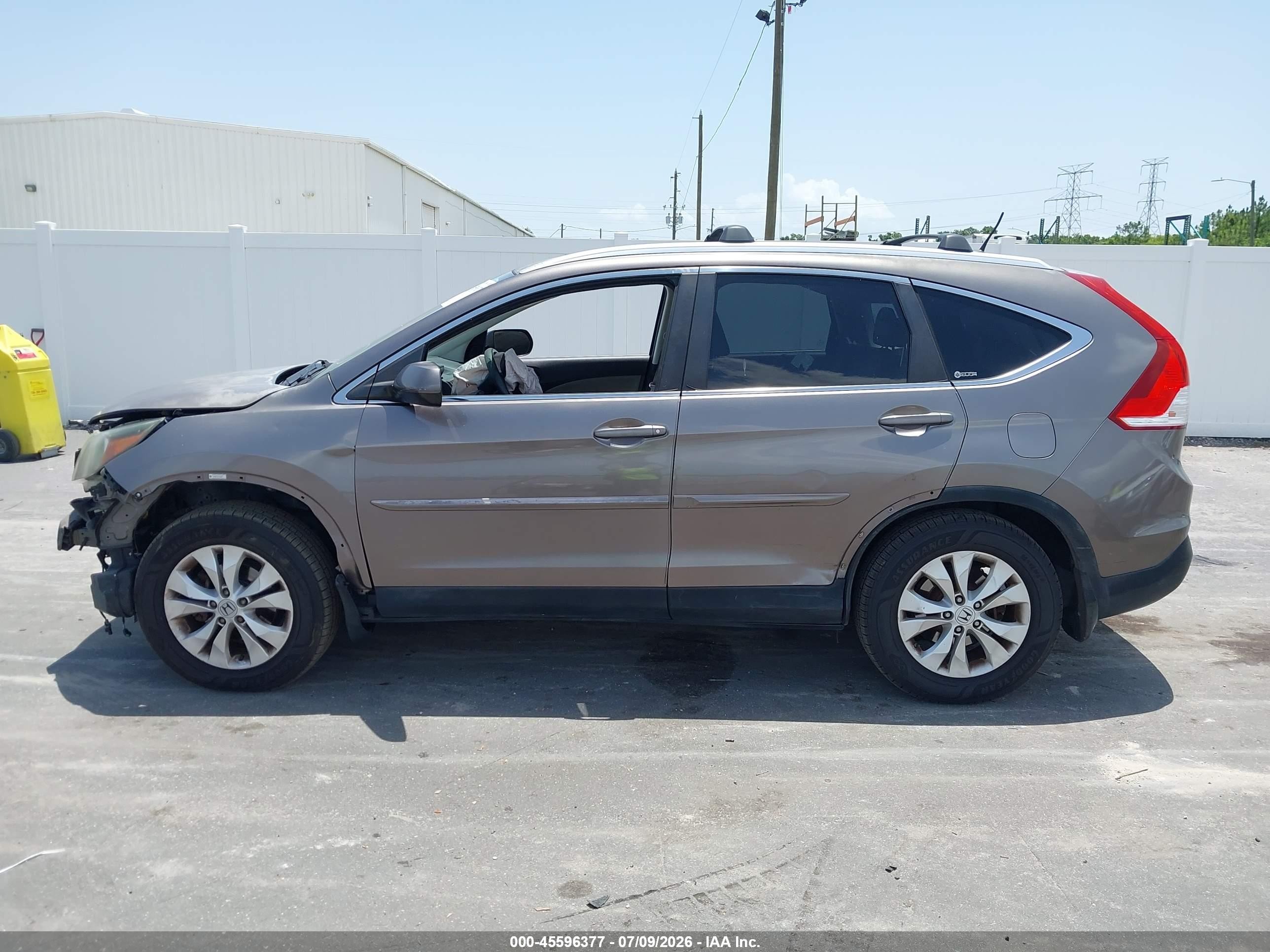 2012 Honda Cr-v Ex-l Gray vin: 5J6RM3H7XCL030487