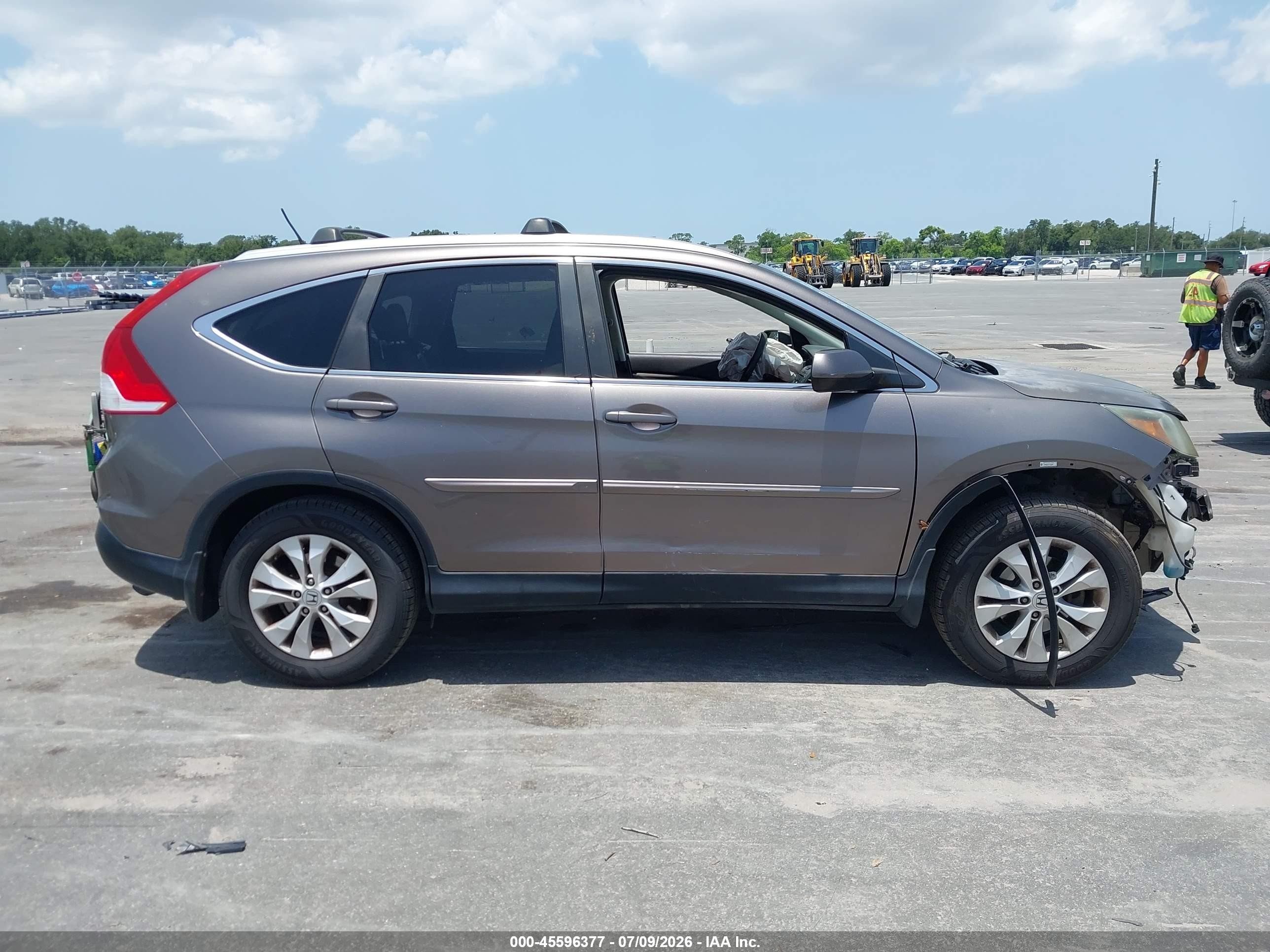 2012 Honda Cr-v Ex-l Gray vin: 5J6RM3H7XCL030487