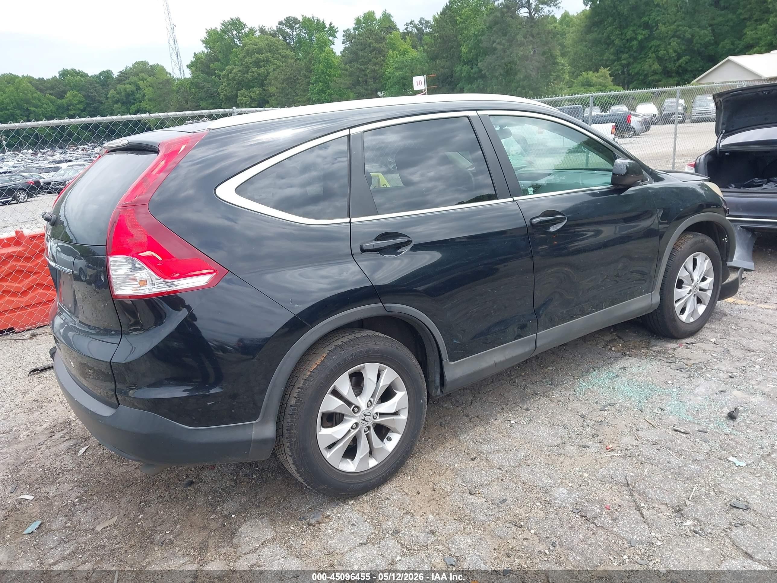 2012 Honda Cr-v Ex-l Black vin: 5J6RM3H7XCL039240