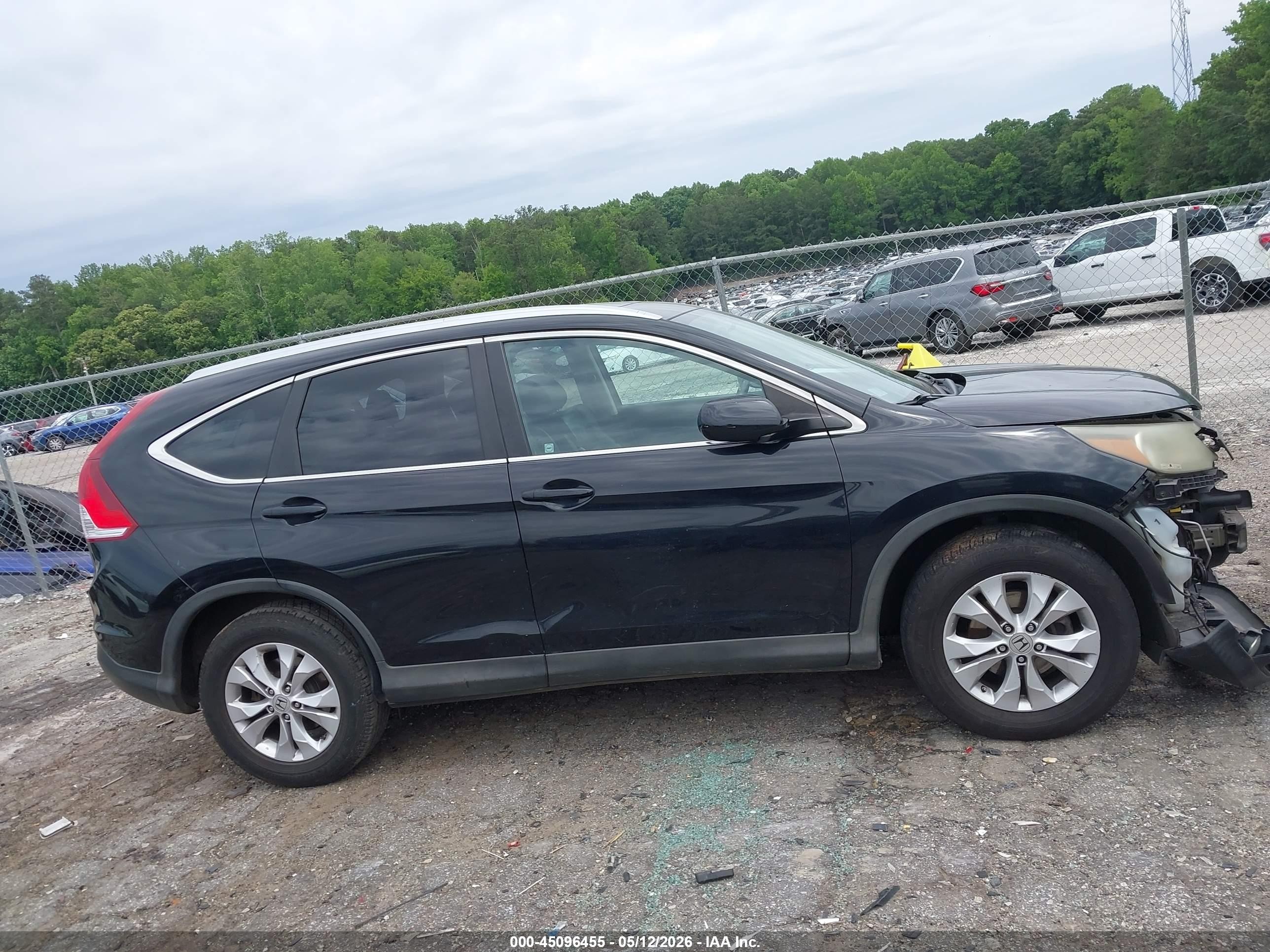 2012 Honda Cr-v Ex-l Black vin: 5J6RM3H7XCL039240