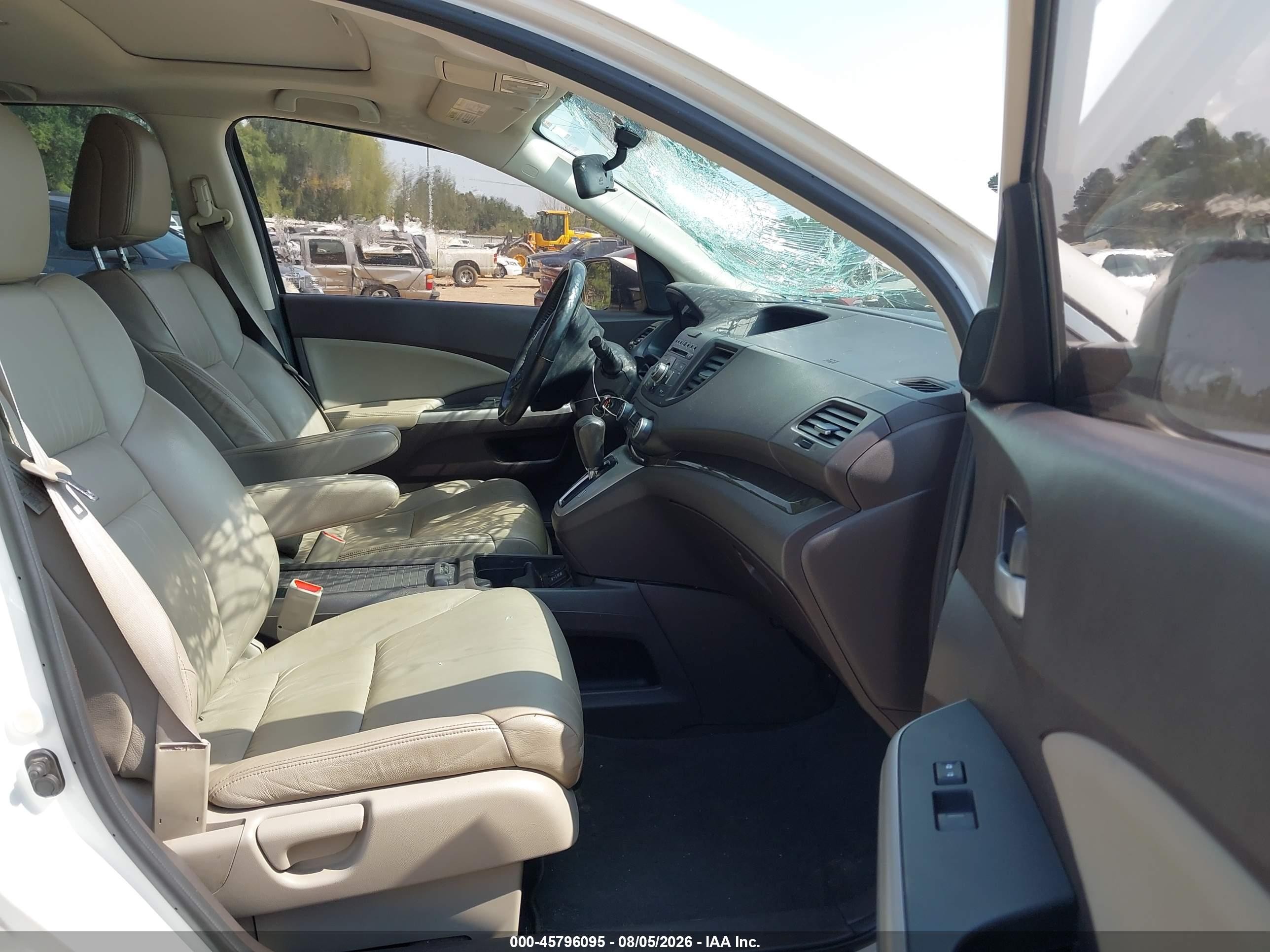2012 Honda Cr-v Ex-l Белый vin: 5J6RM3H7XCL042641