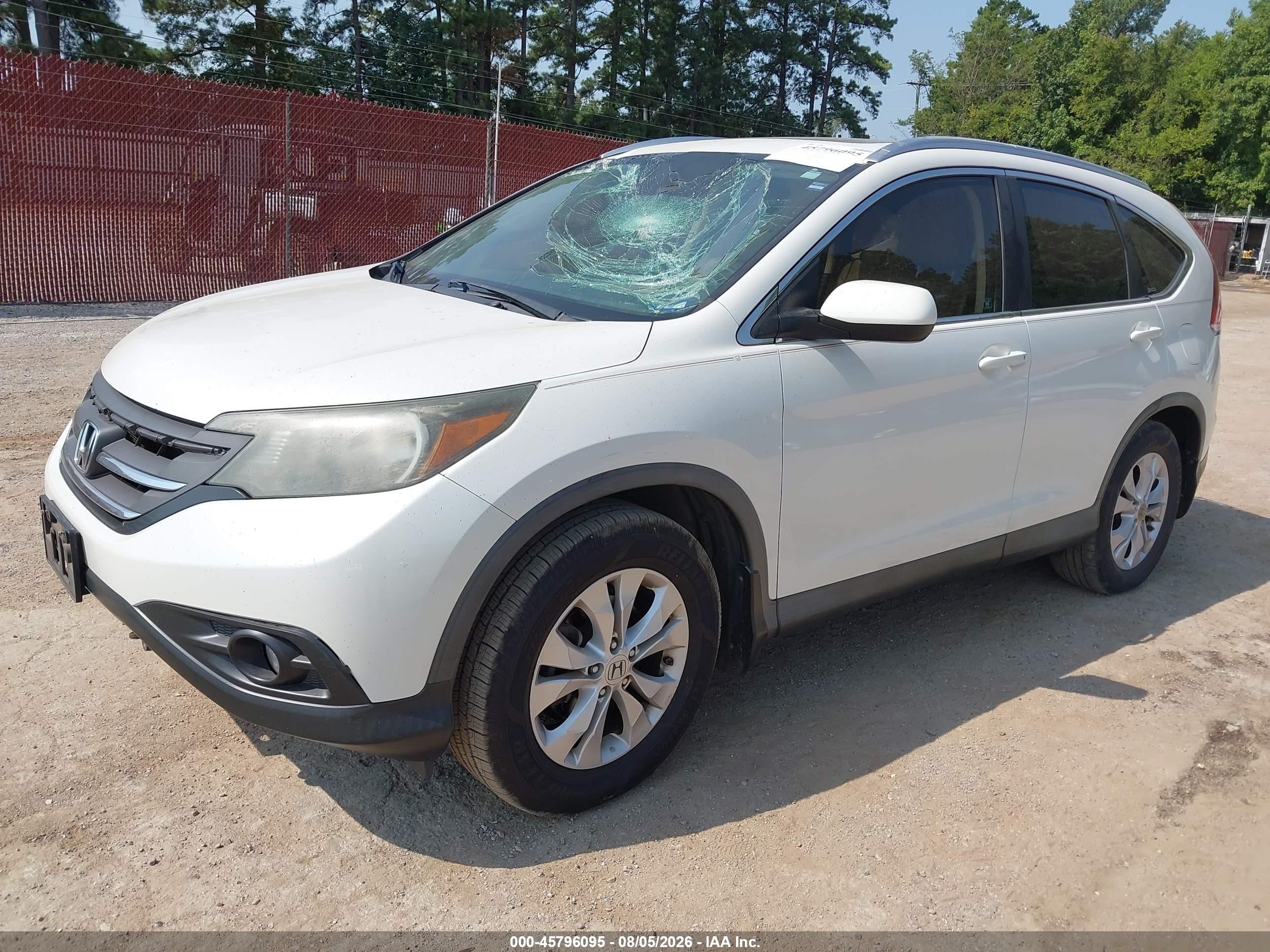 2012 Honda Cr-v Ex-l Белый vin: 5J6RM3H7XCL042641