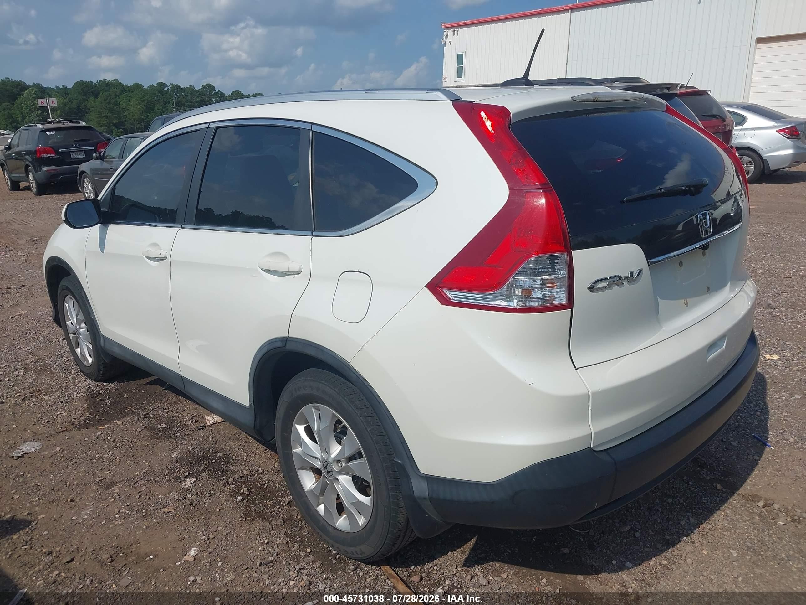 2013 Honda Cr-v Ex-l Белый vin: 5J6RM3H7XDL008202