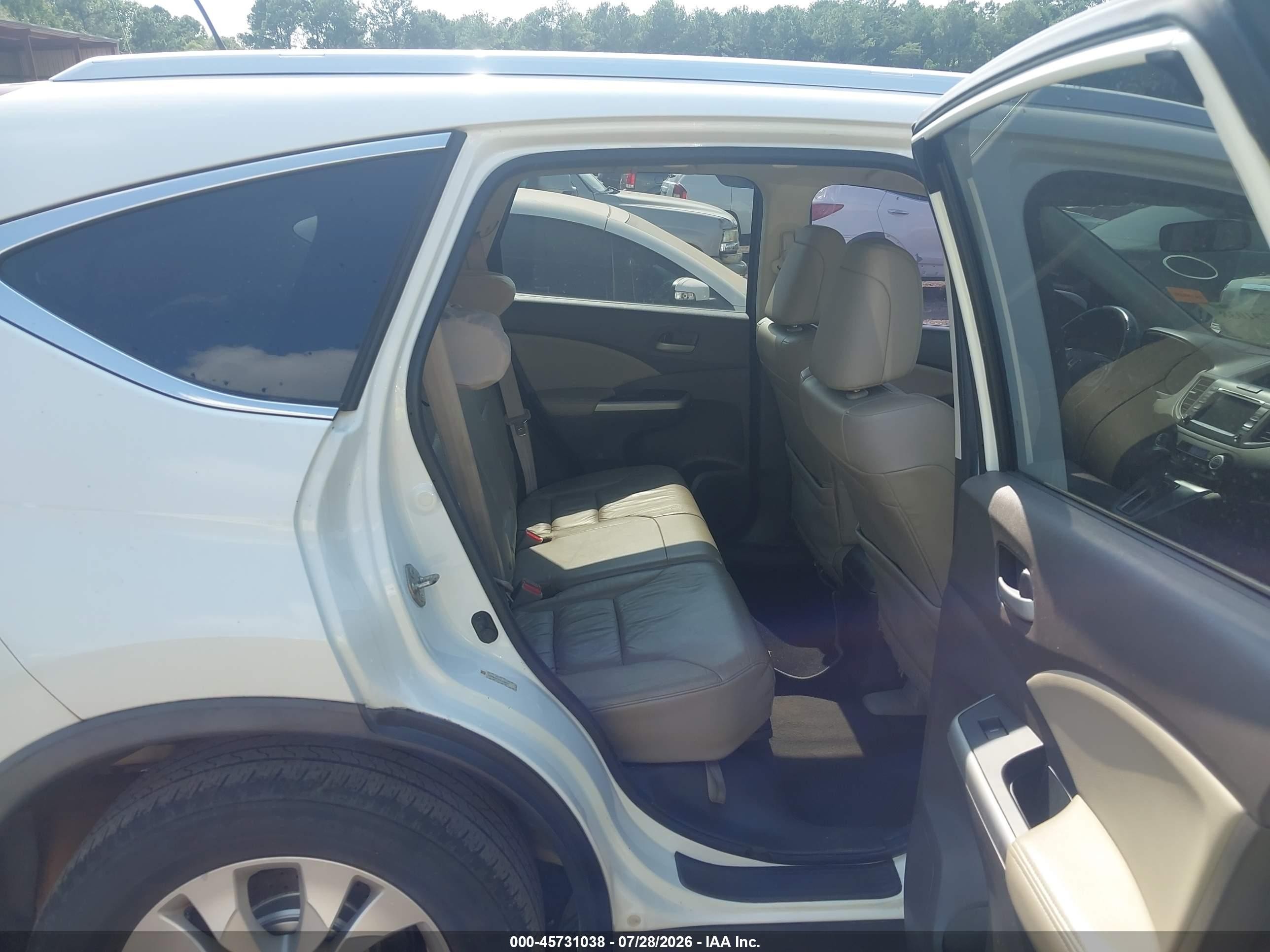 2013 Honda Cr-v Ex-l Белый vin: 5J6RM3H7XDL008202