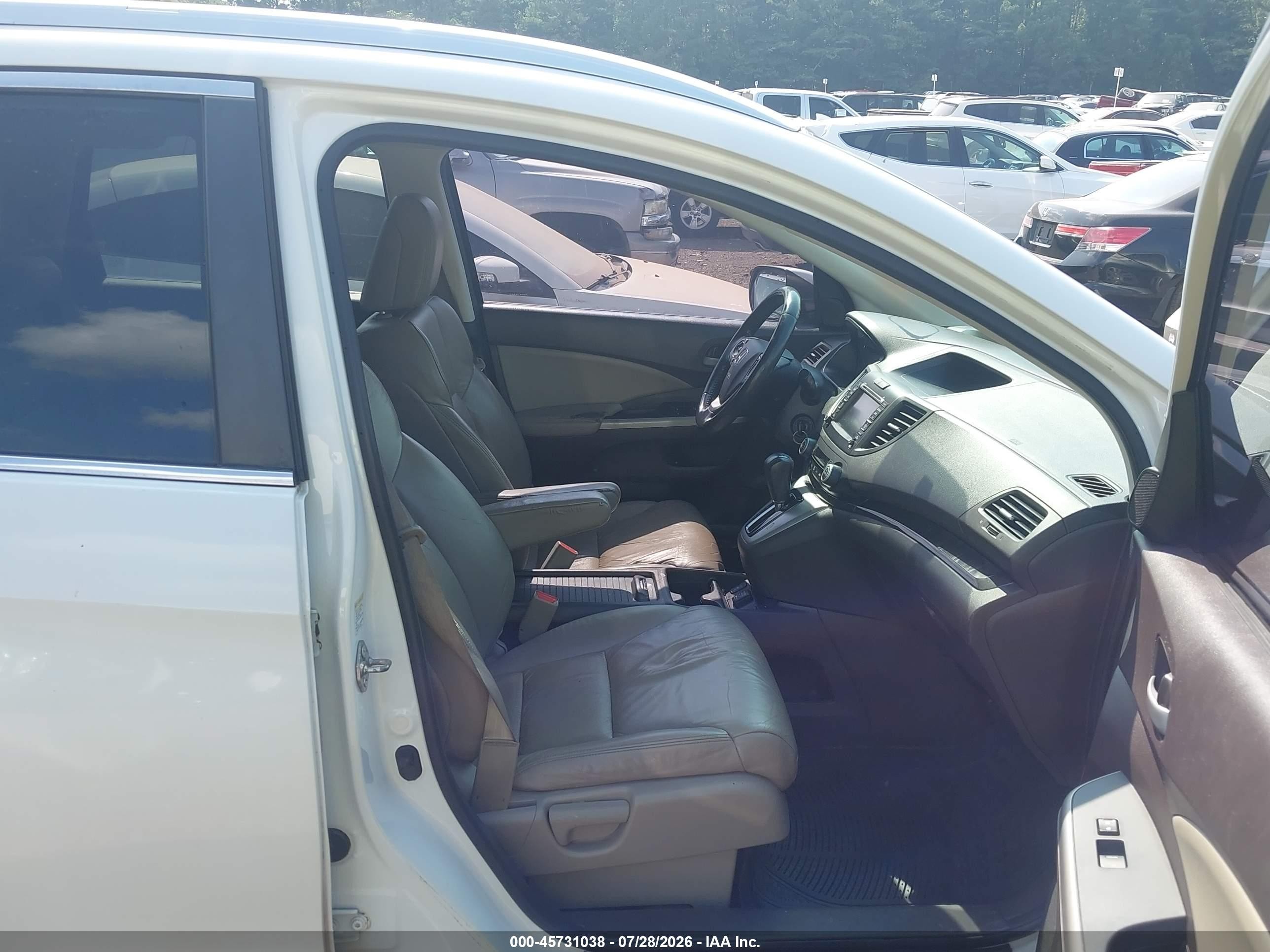 2013 Honda Cr-v Ex-l Белый vin: 5J6RM3H7XDL008202
