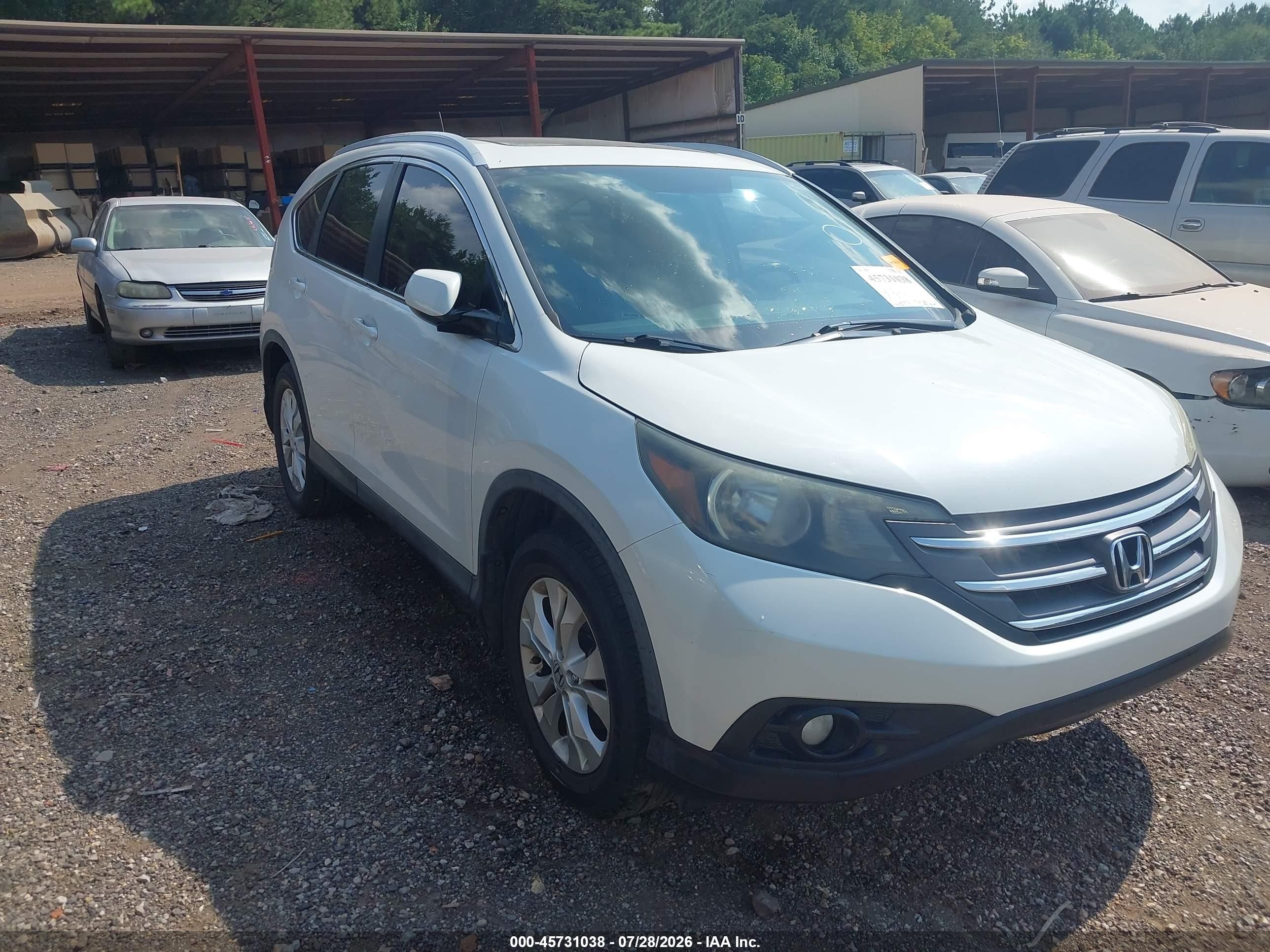2013 Honda Cr-v Ex-l Белый vin: 5J6RM3H7XDL008202