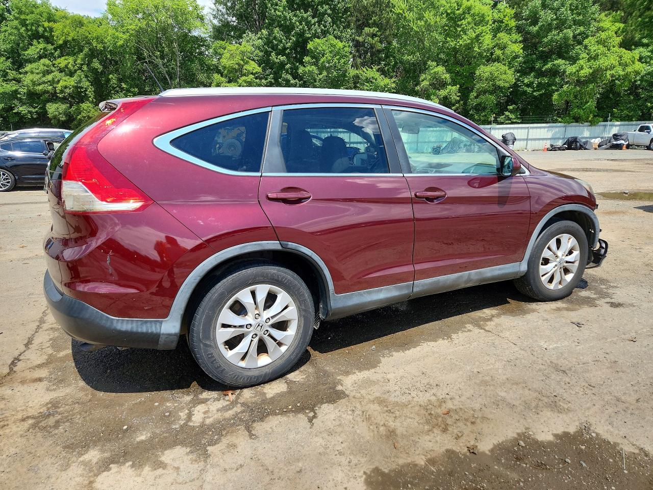 2013 Honda Cr-v Exl Burgundy vin: 5J6RM3H7XDL013593