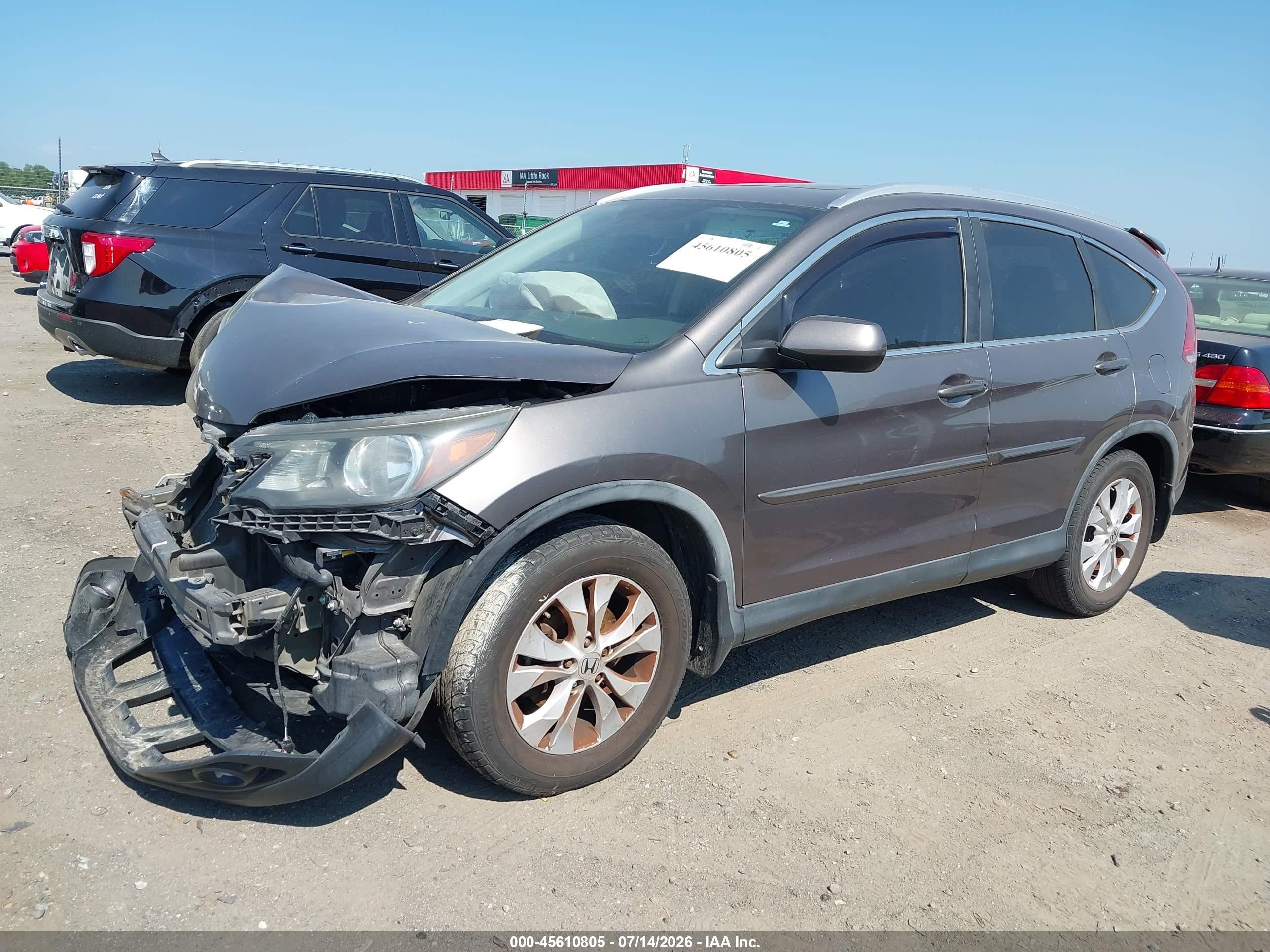 2013 Honda Cr-v Ex-l Gray vin: 5J6RM3H7XDL015828