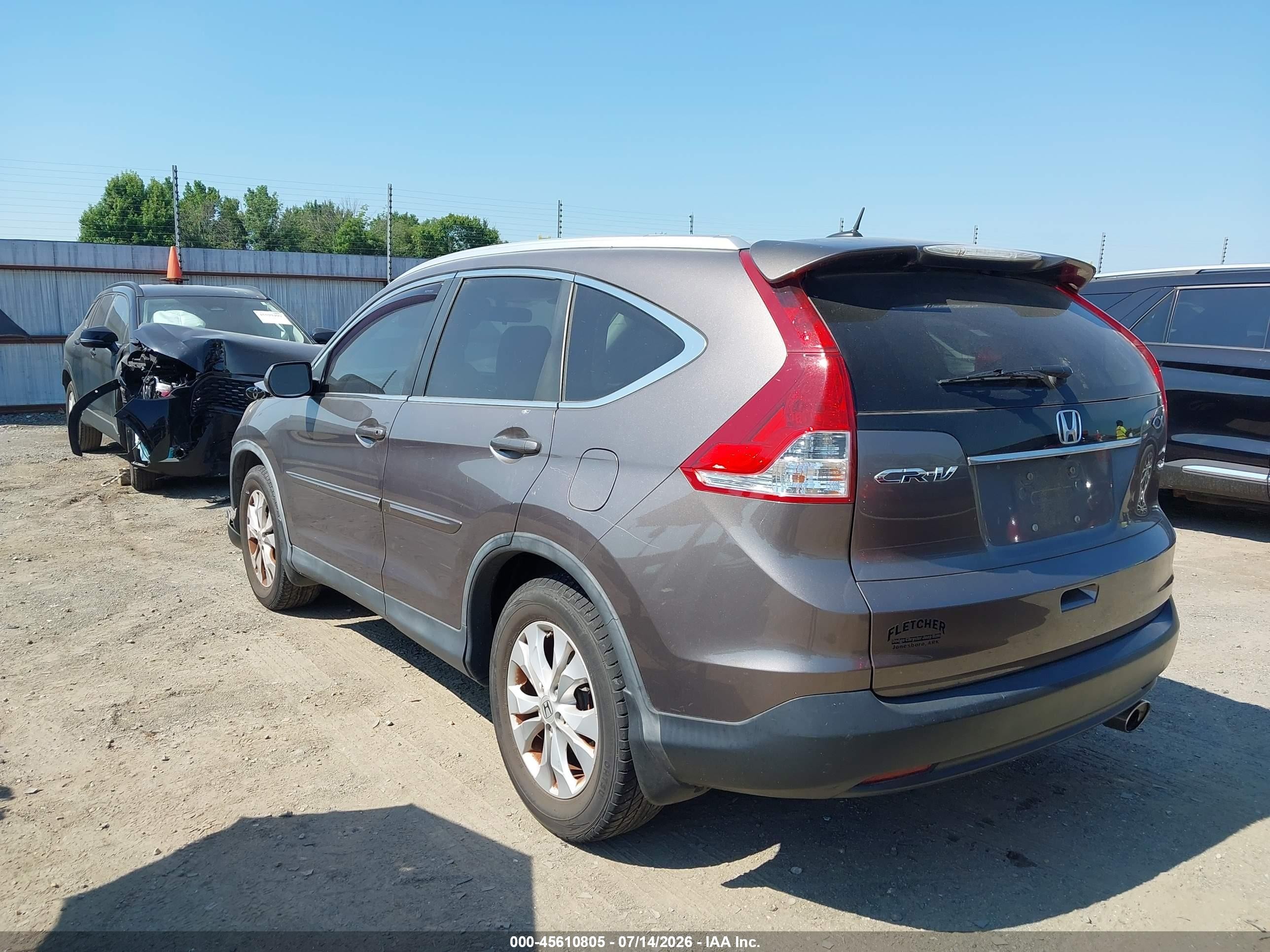 2013 Honda Cr-v Ex-l Gray vin: 5J6RM3H7XDL015828