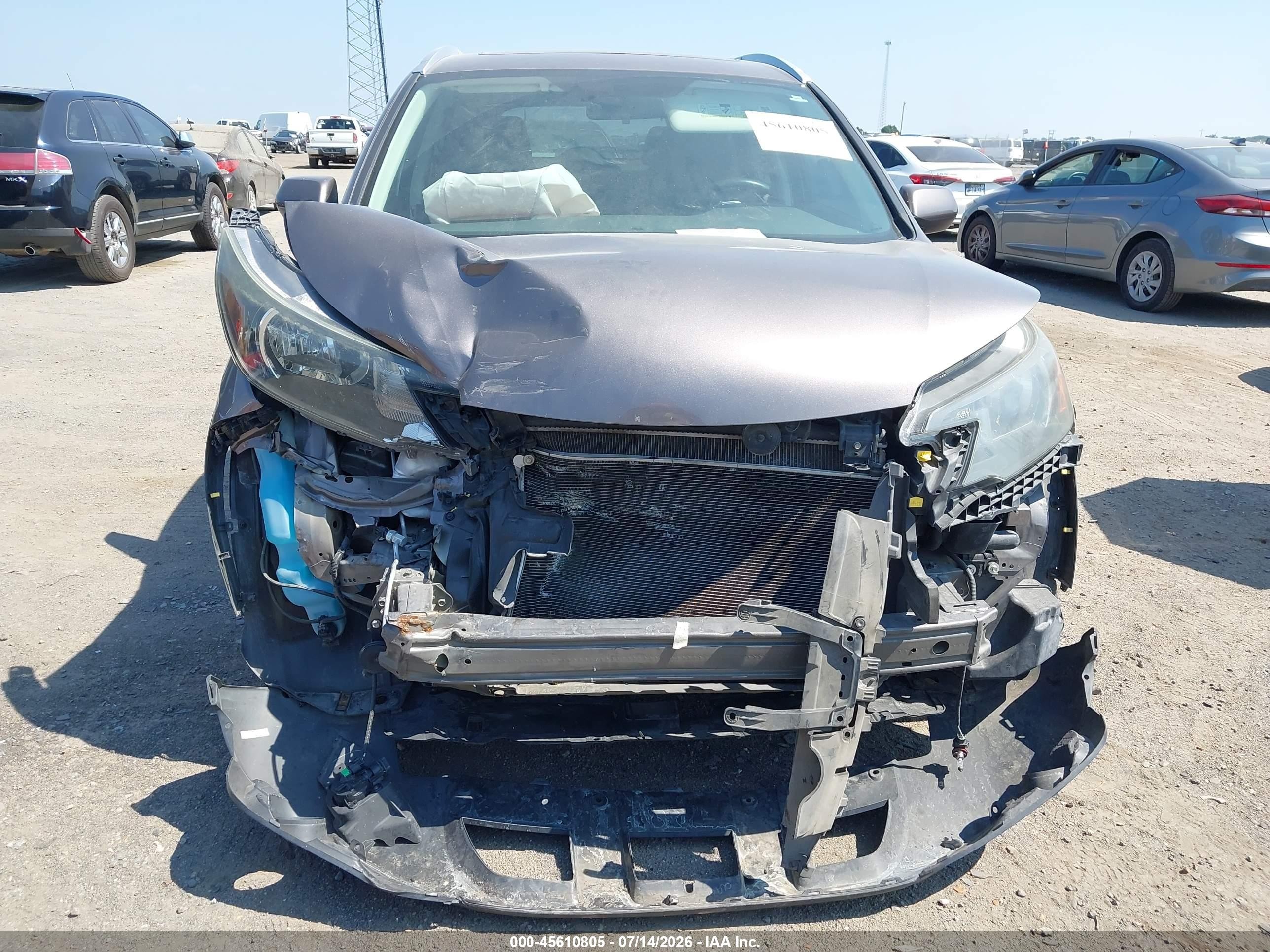 2013 Honda Cr-v Ex-l Gray vin: 5J6RM3H7XDL015828