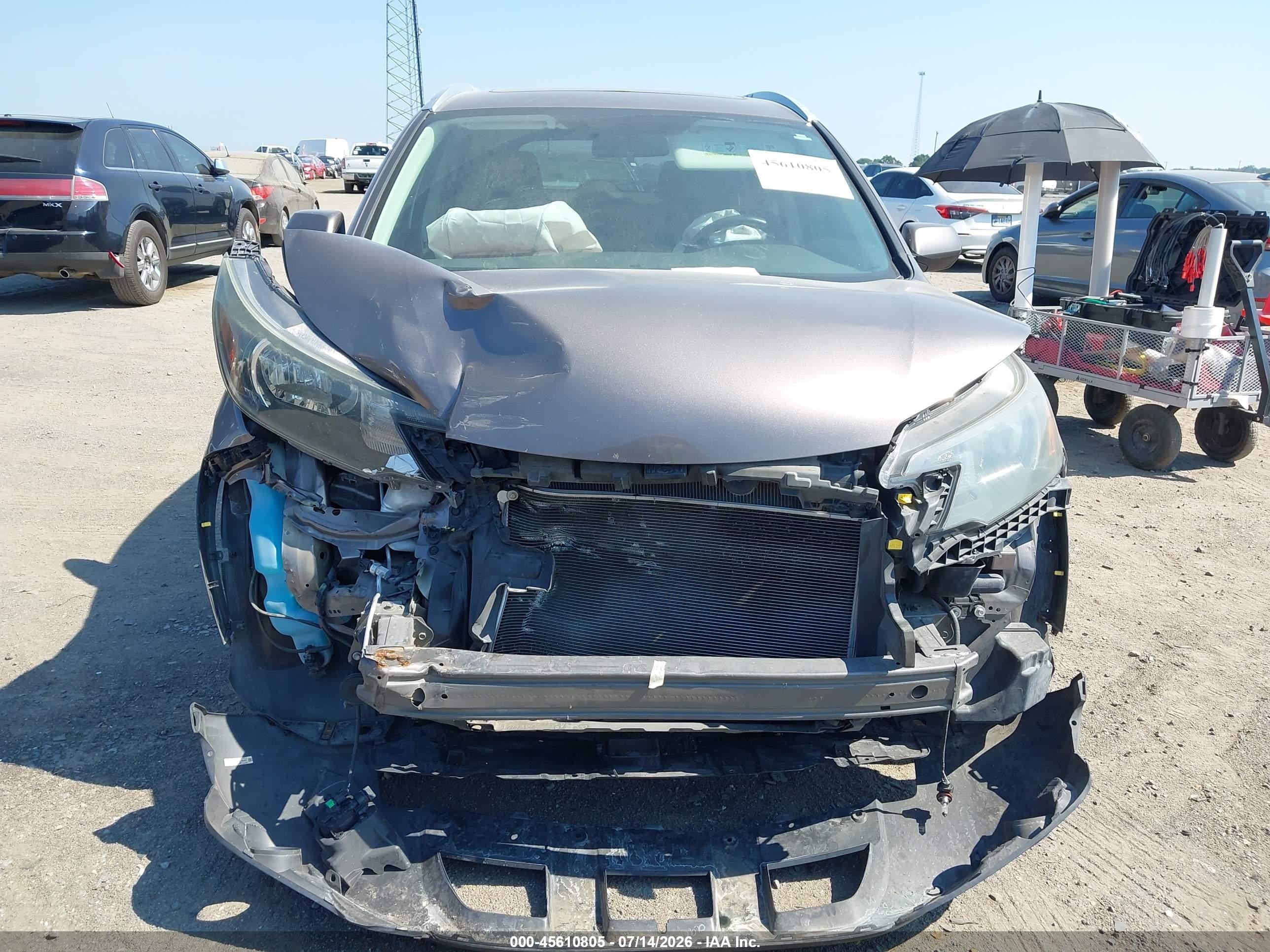 2013 Honda Cr-v Ex-l Gray vin: 5J6RM3H7XDL015828