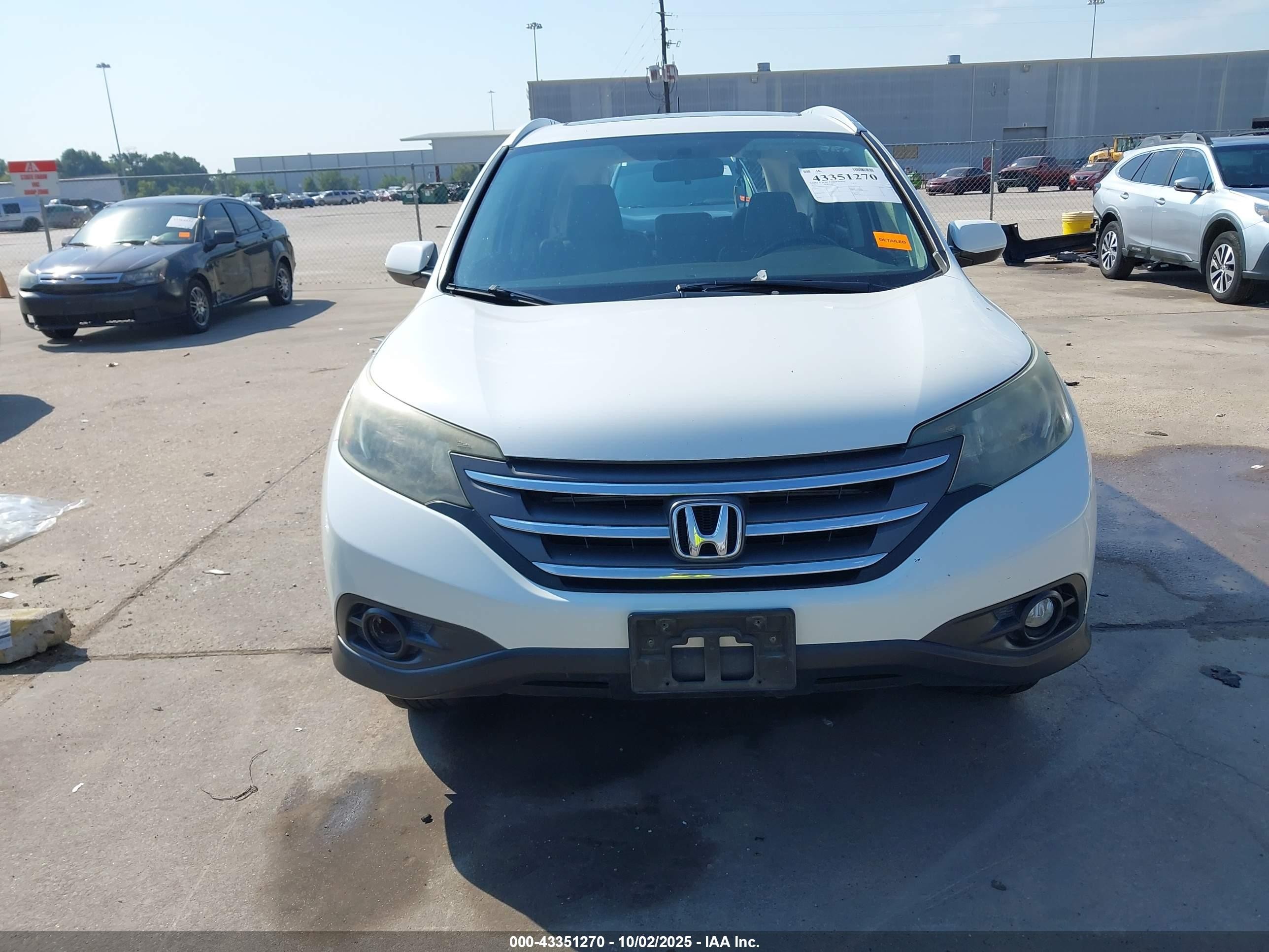 2013 Honda Cr-v Ex-l White vin: 5J6RM3H7XDL019698