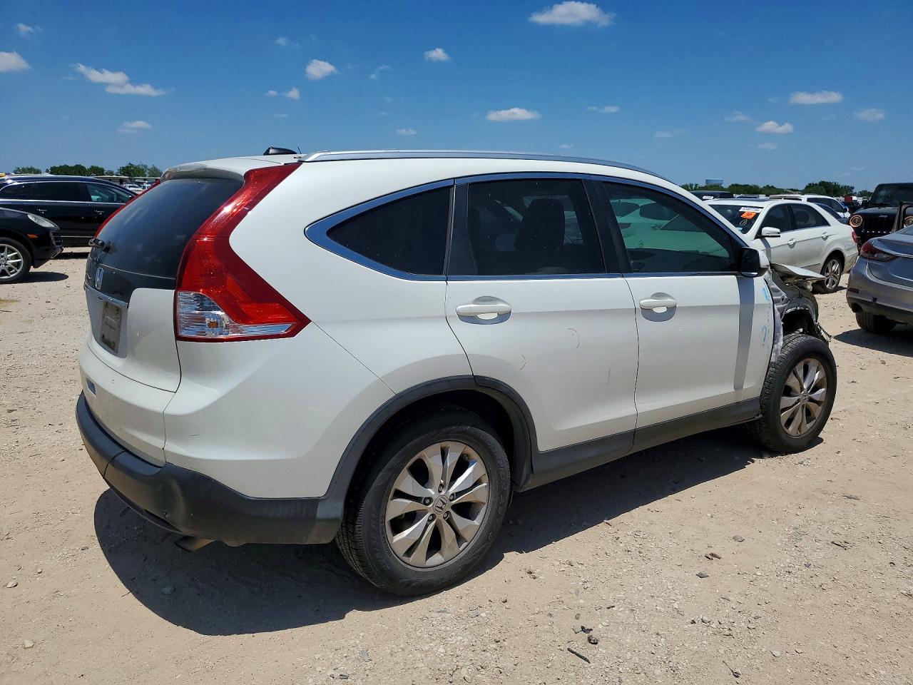 2013 Honda Cr-v Exl White vin: 5J6RM3H7XDL020608