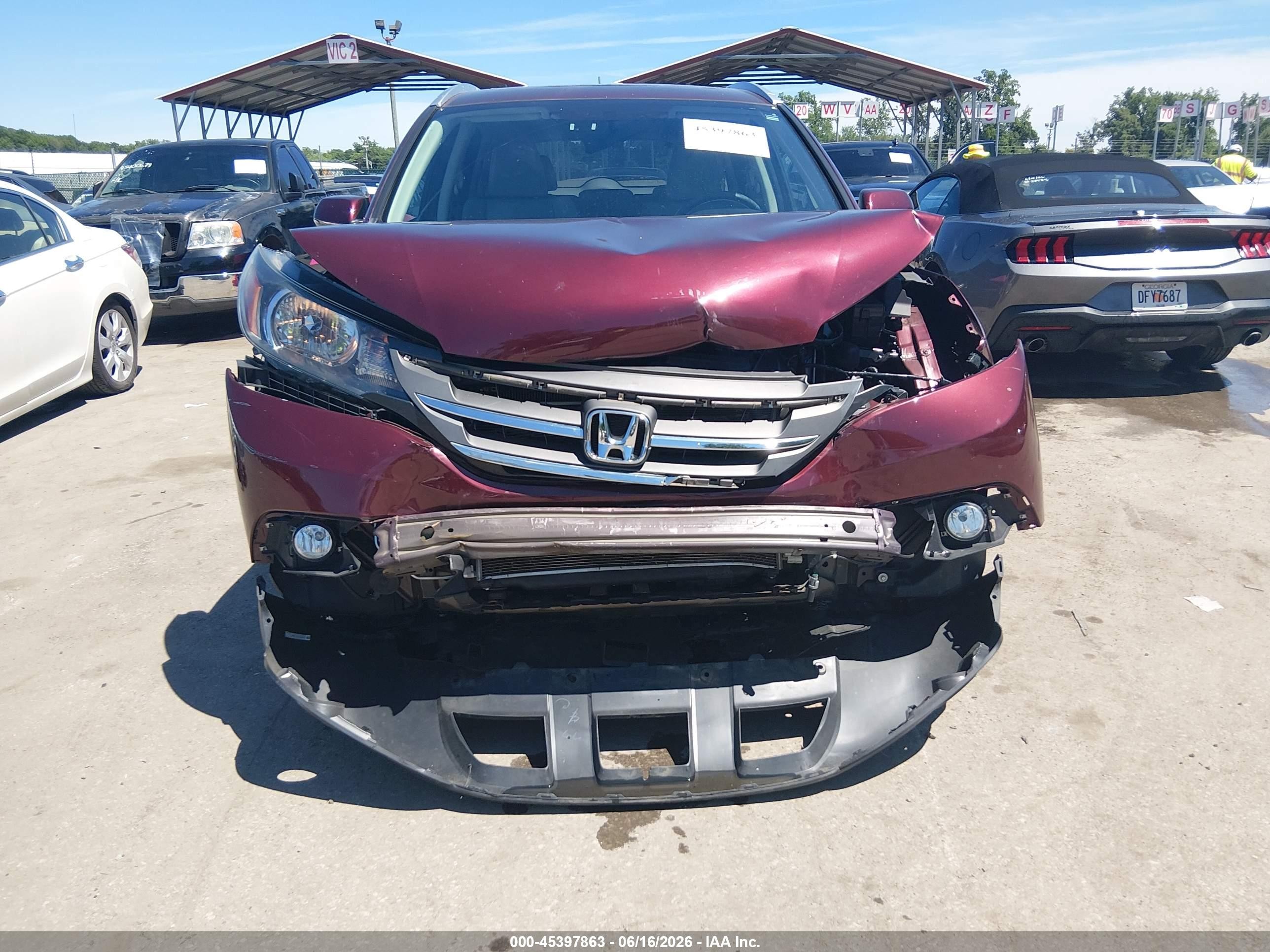 2013 Honda Cr-v Ex-l Burgundy vin: 5J6RM3H7XDL026974