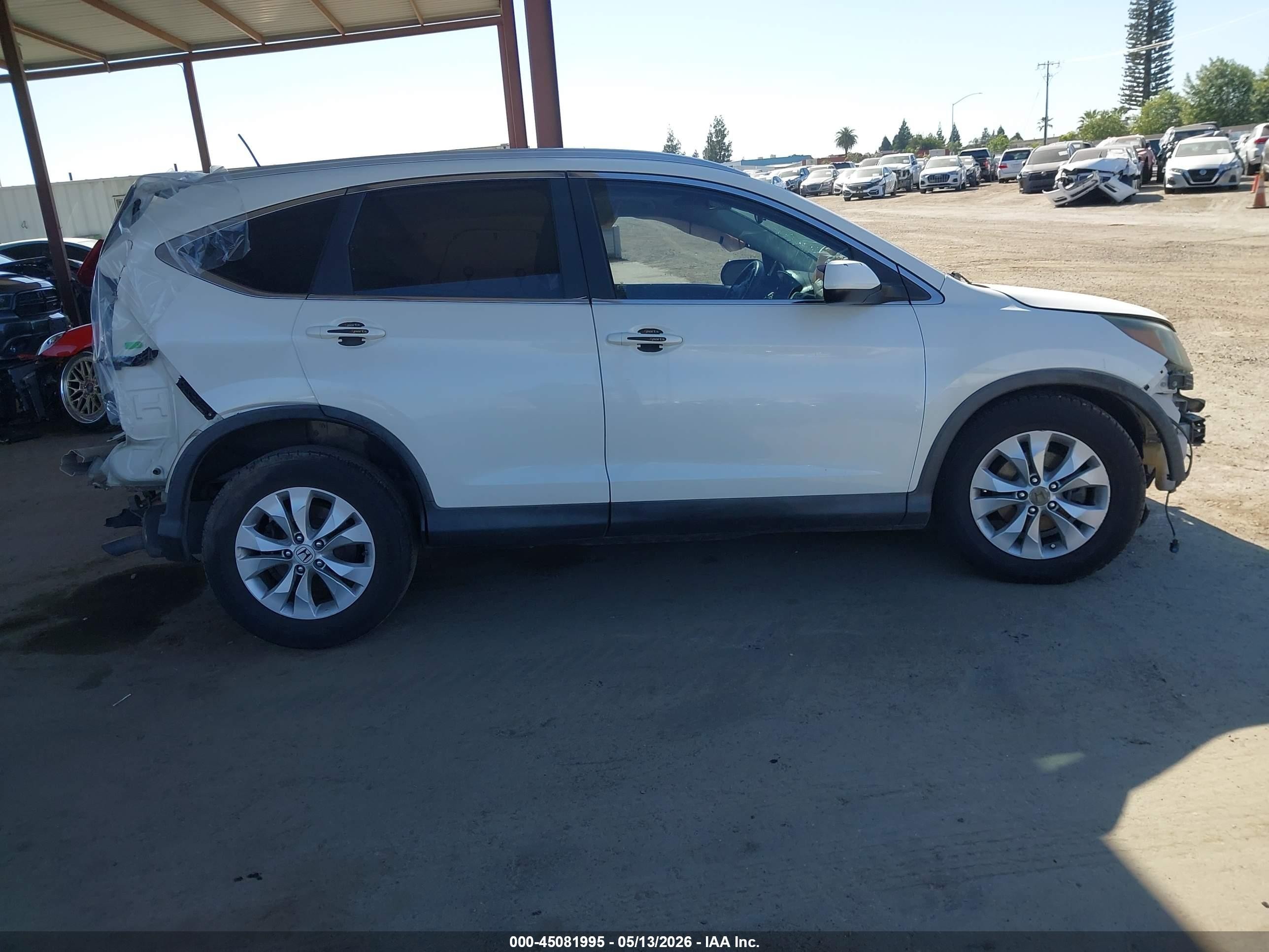 2013 Honda Cr-v Ex-l White vin: 5J6RM3H7XDL032340