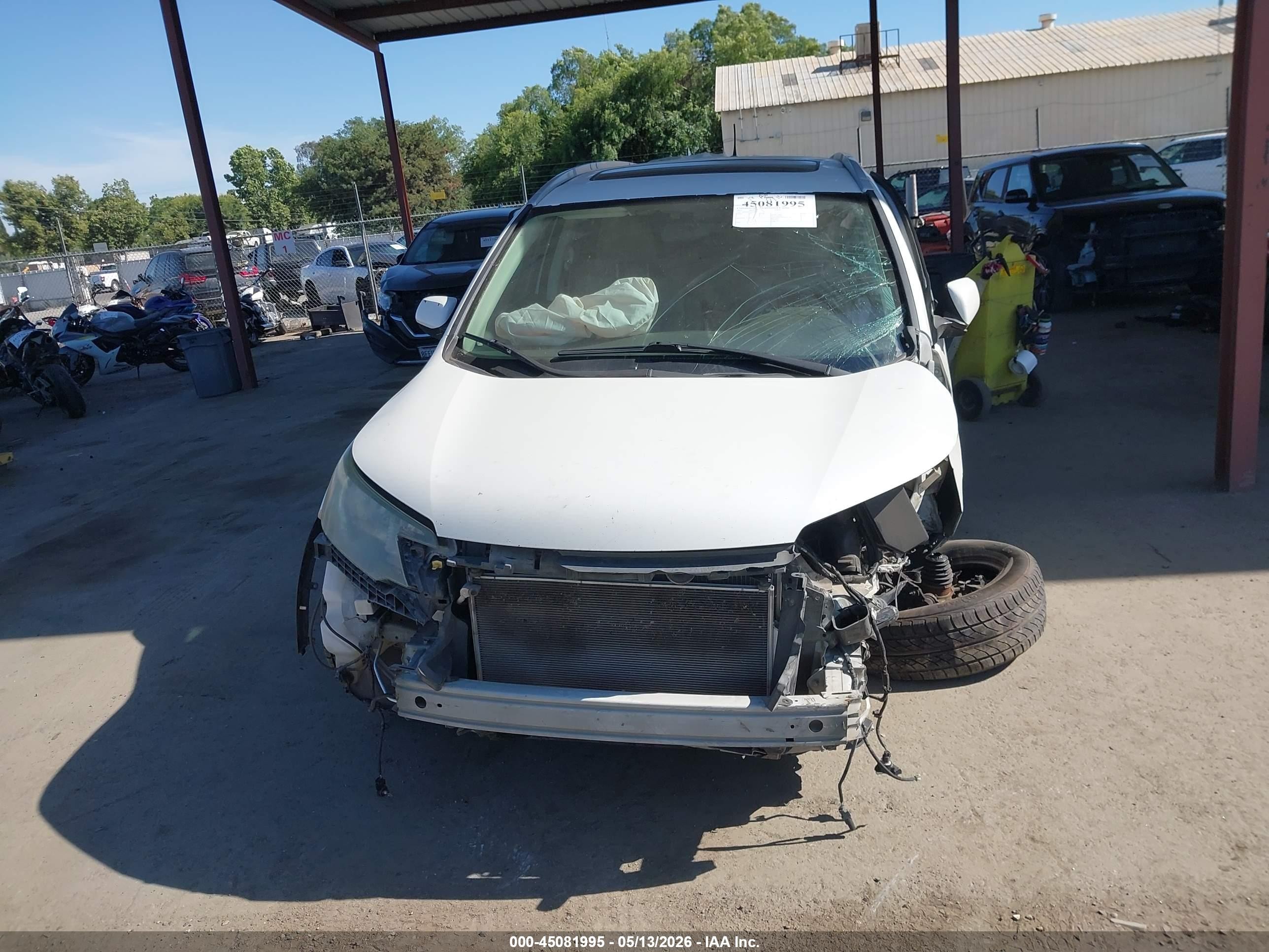 2013 Honda Cr-v Ex-l White vin: 5J6RM3H7XDL032340