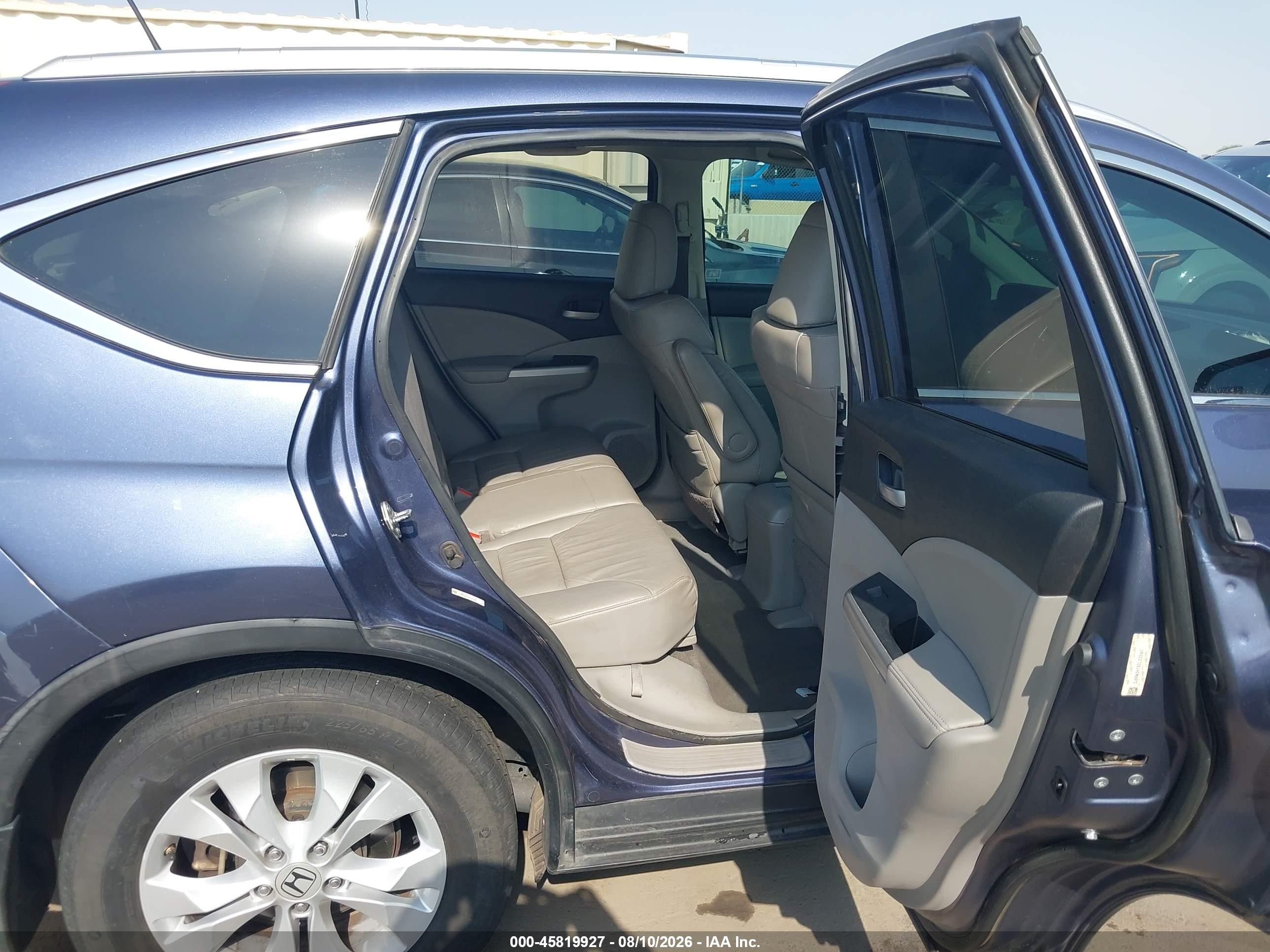 2013 Honda Cr-v Ex-l Blue vin: 5J6RM3H7XDL033147
