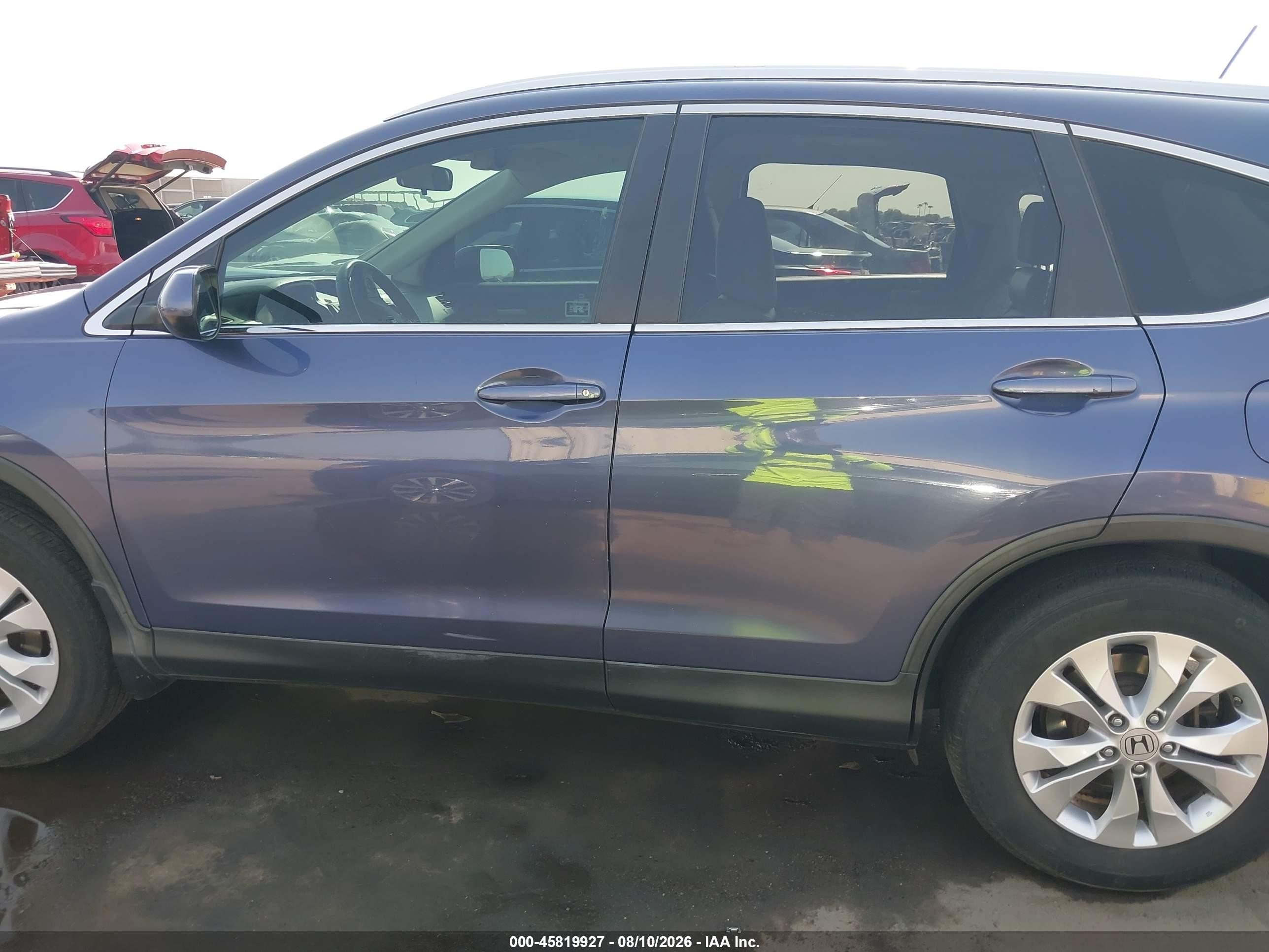 2013 Honda Cr-v Ex-l Blue vin: 5J6RM3H7XDL033147