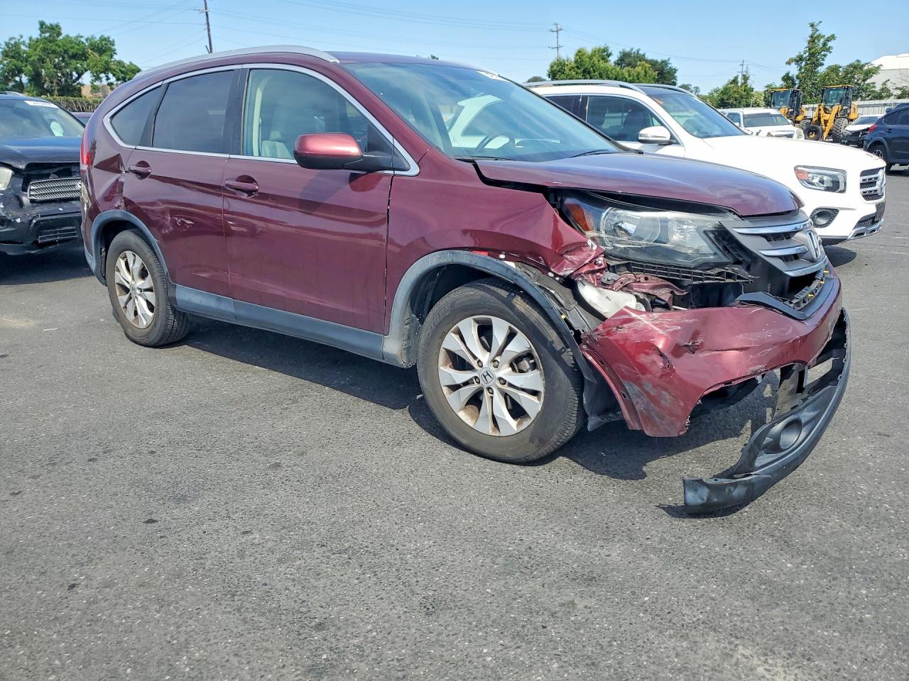 2013 Honda Cr-v Exl Burgundy vin: 5J6RM3H7XDL045279