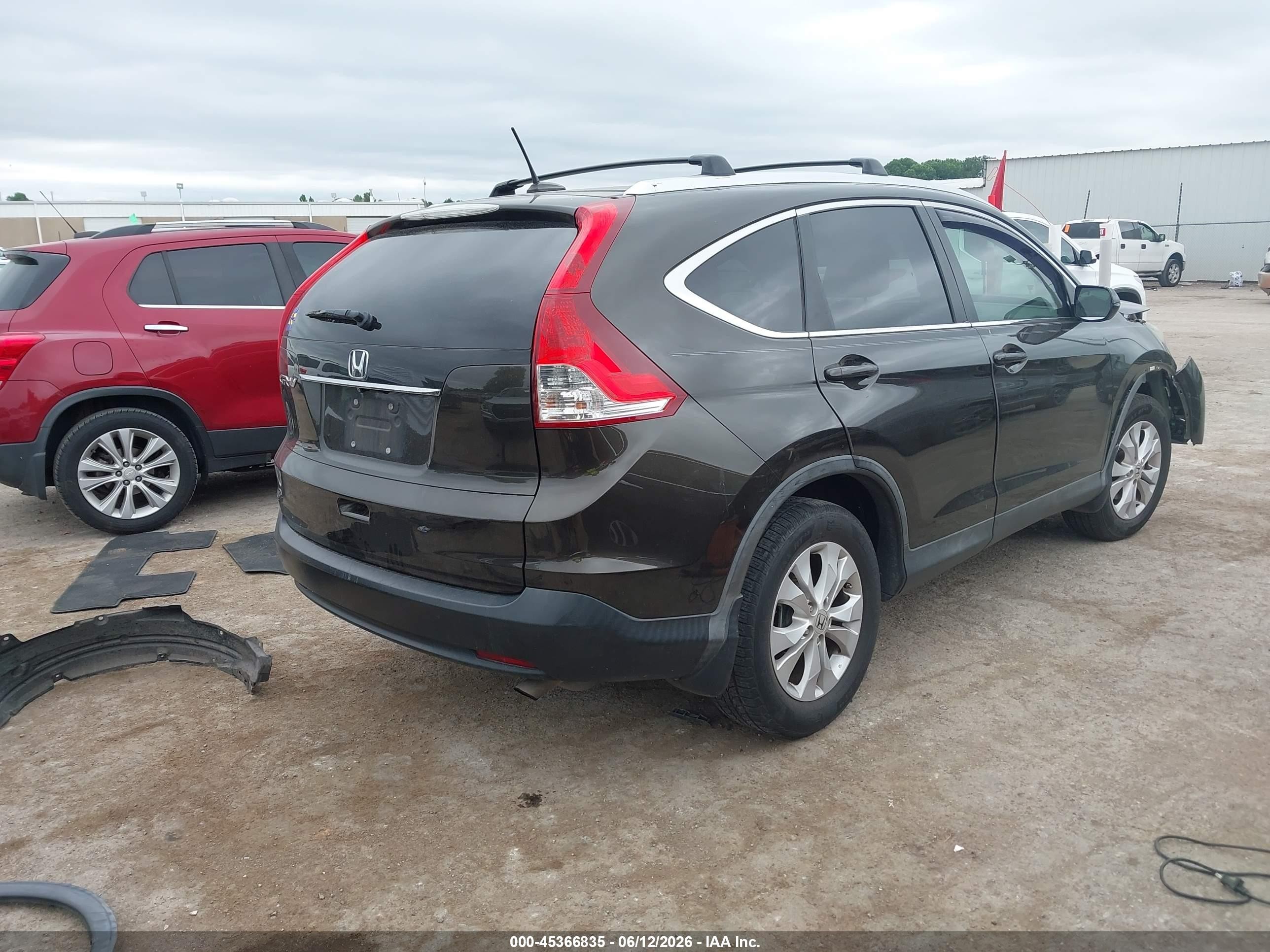 2013 Honda Cr-v Ex-l Черный vin: 5J6RM3H7XDL046318