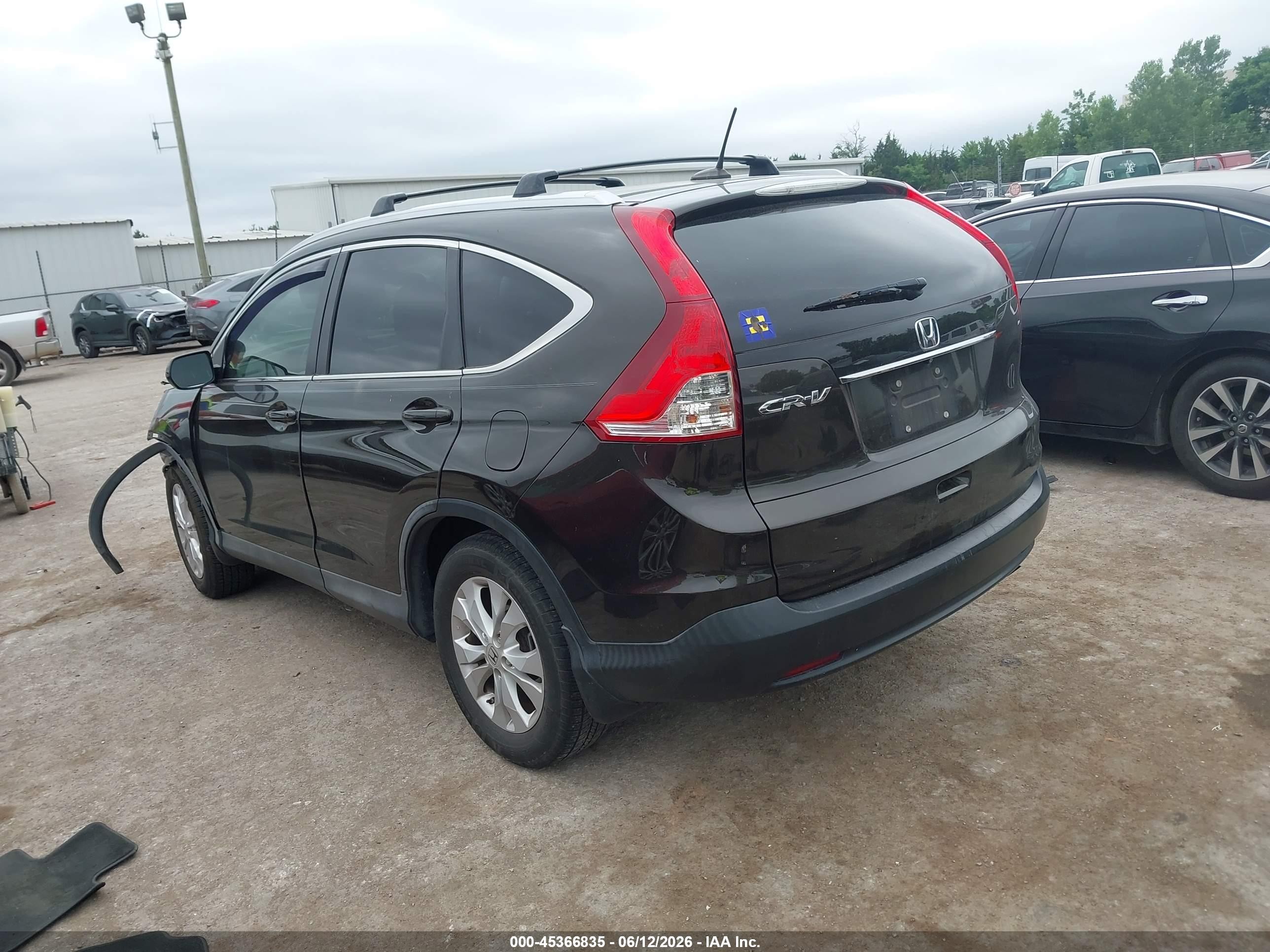 2013 Honda Cr-v Ex-l Черный vin: 5J6RM3H7XDL046318
