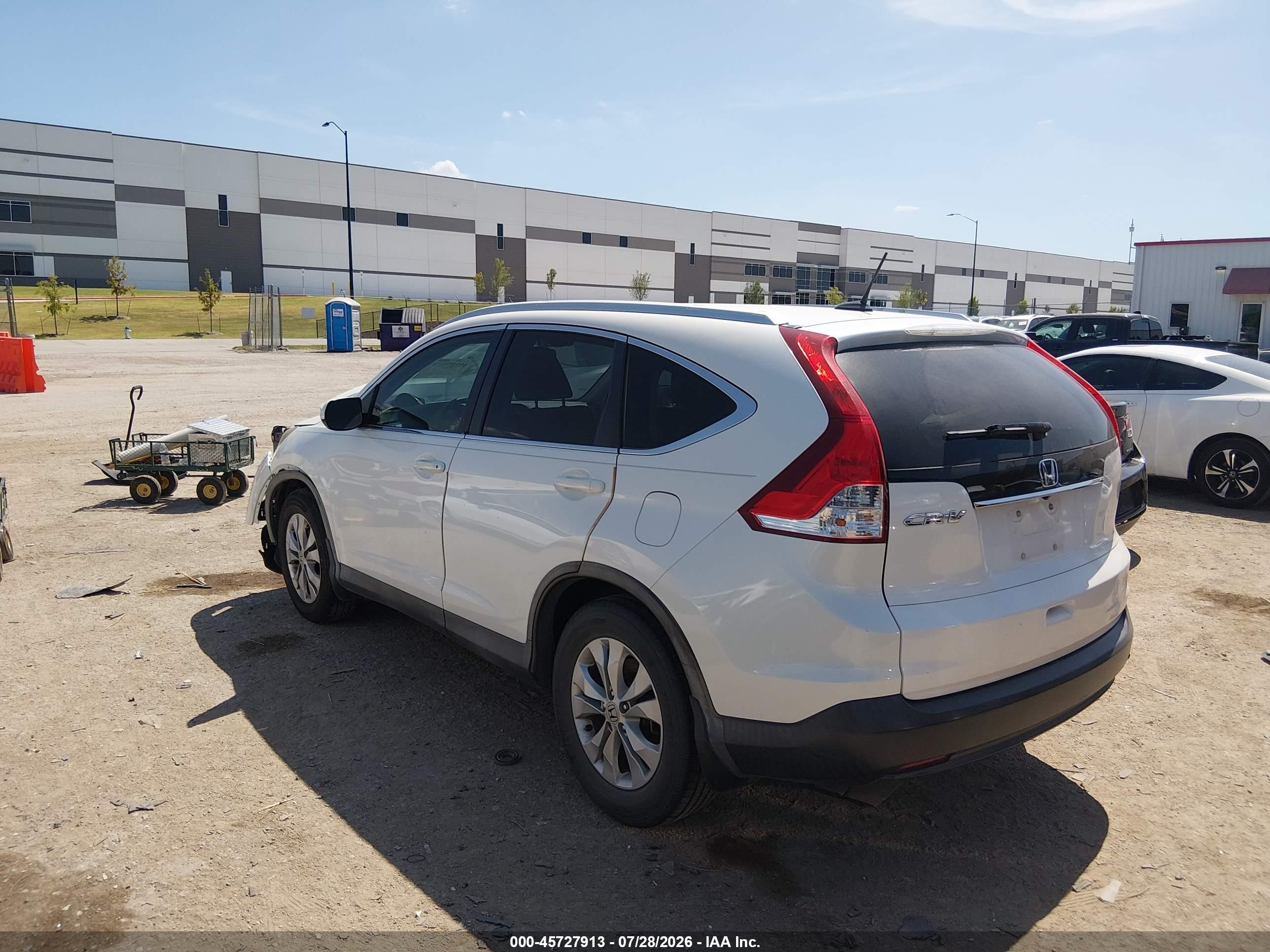 2014 Honda Cr-v Ex-l Белый vin: 5J6RM3H7XEL009061