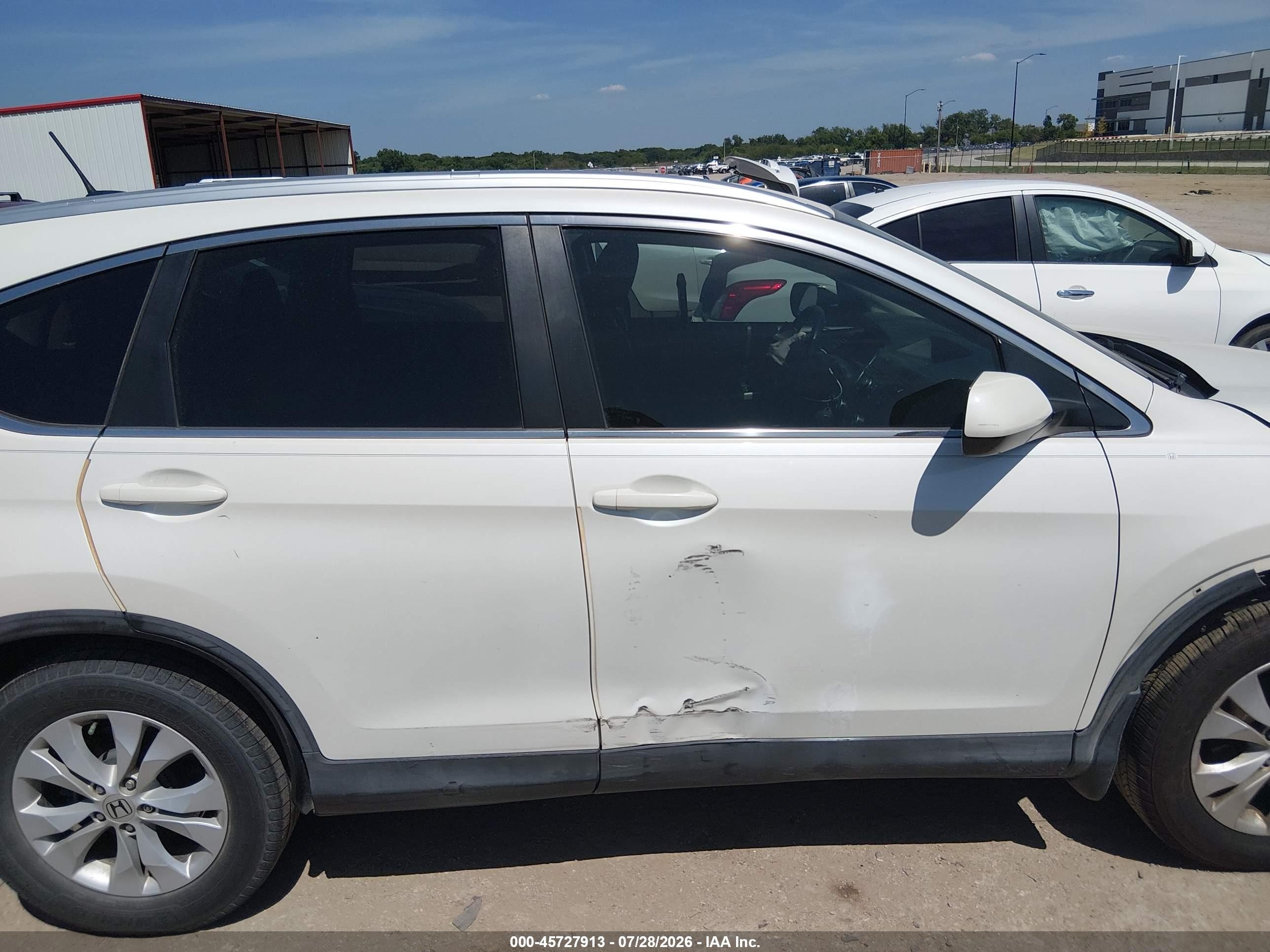 2014 Honda Cr-v Ex-l Белый vin: 5J6RM3H7XEL009061