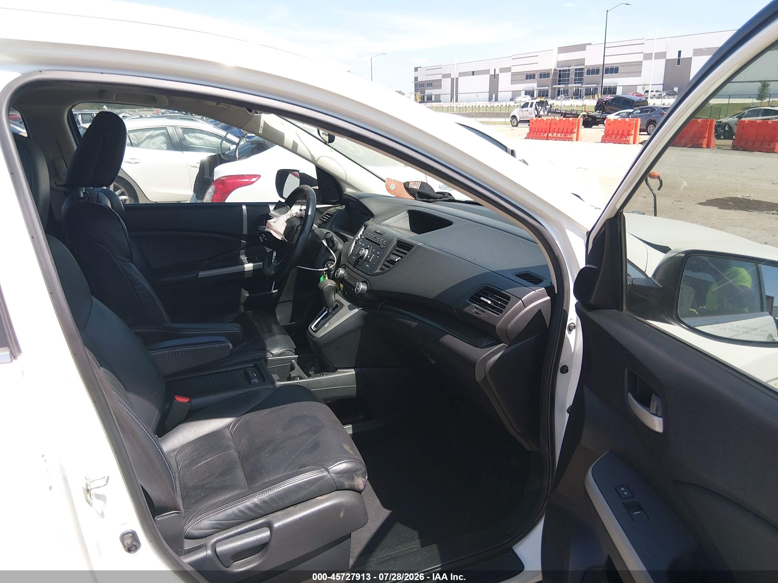 2014 Honda Cr-v Ex-l Белый vin: 5J6RM3H7XEL009061