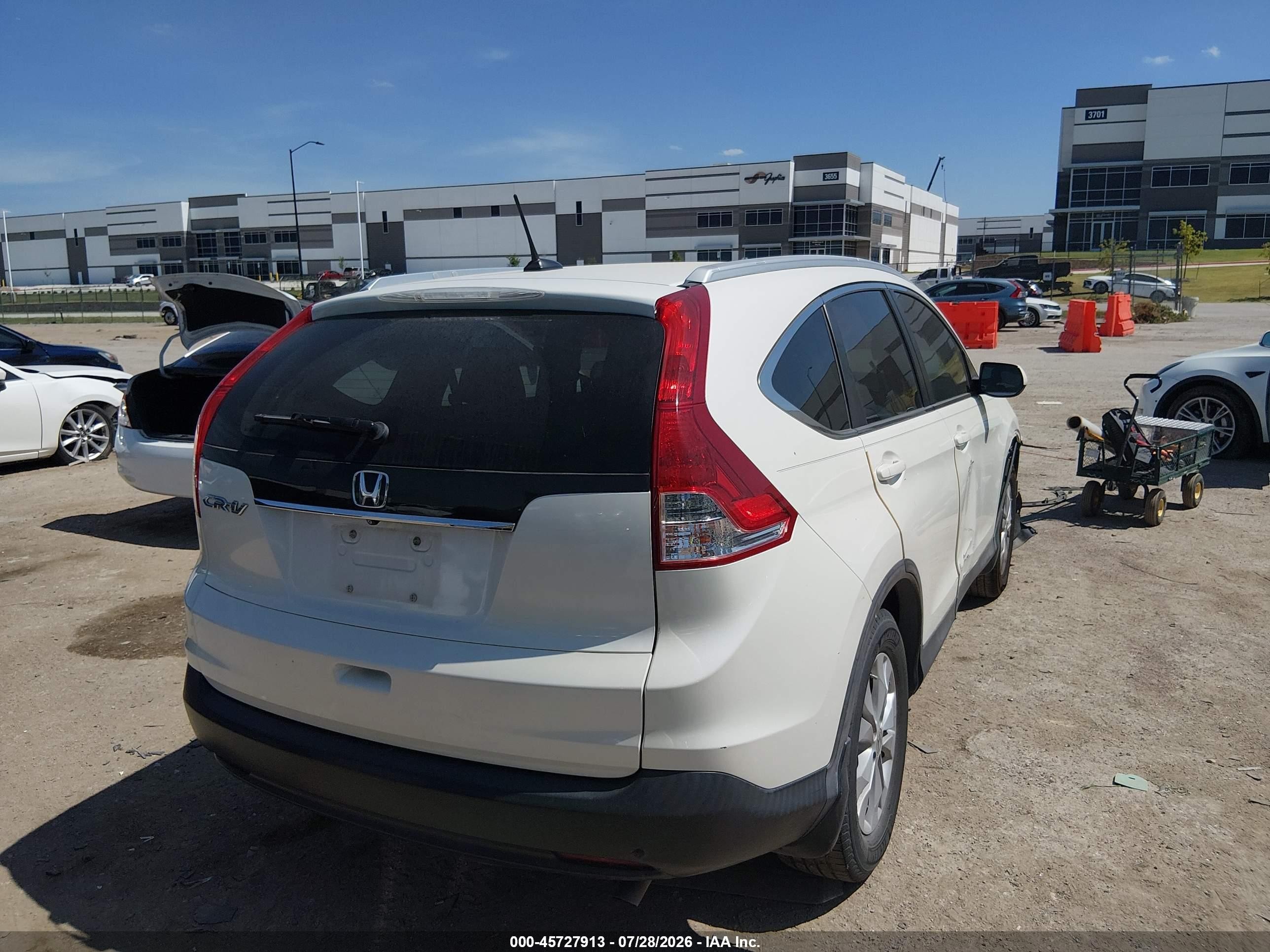 2014 Honda Cr-v Ex-l Белый vin: 5J6RM3H7XEL009061