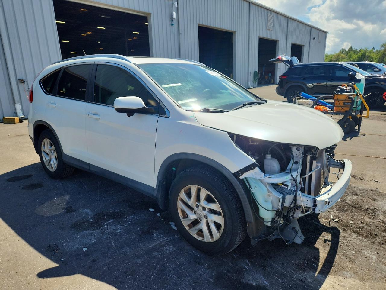 2015 Honda Cr-v Exl White vin: 5J6RM3H7XFL010955