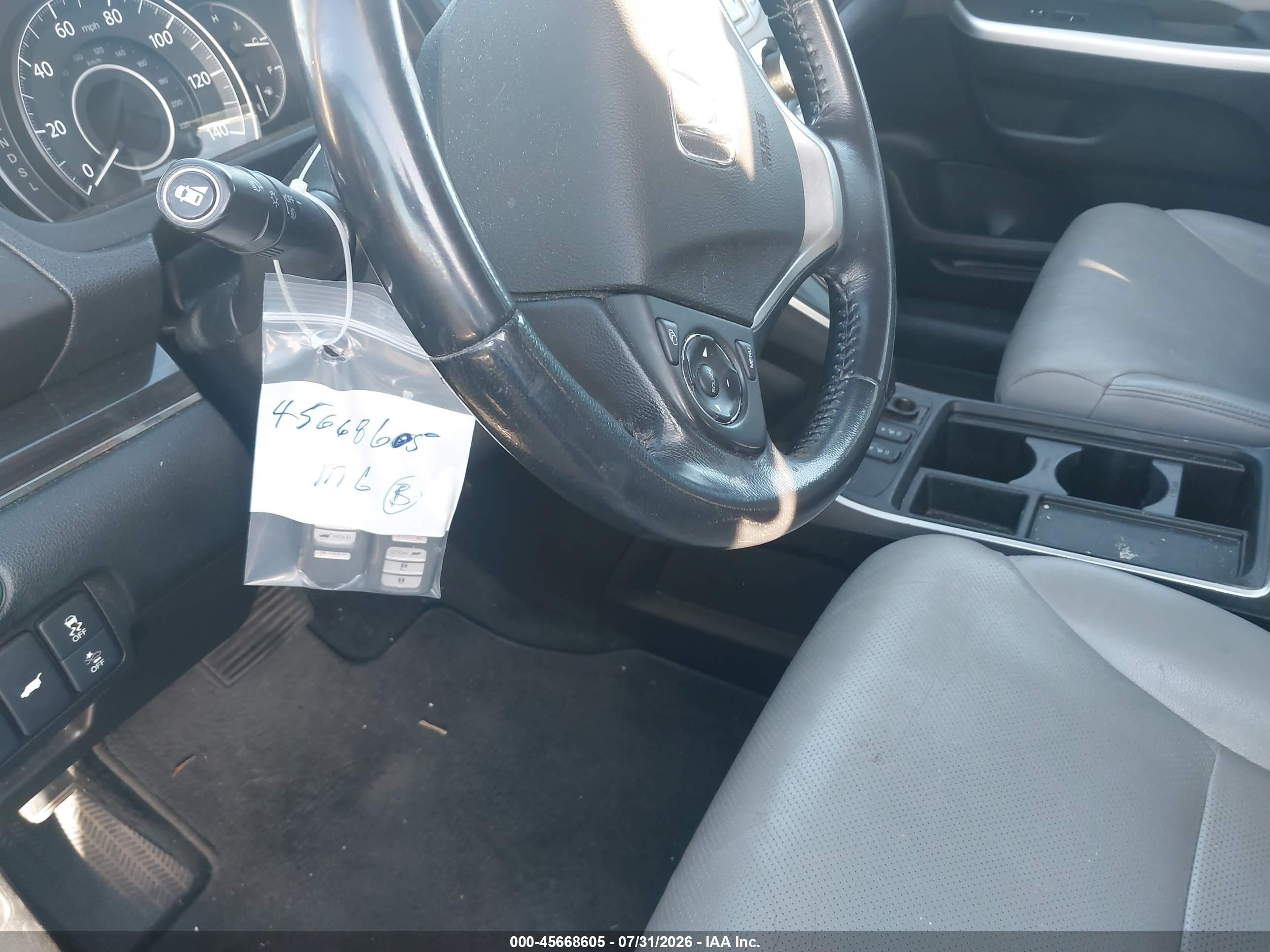 2015 Honda Cr-v Touring Silver vin: 5J6RM3H90FL017480