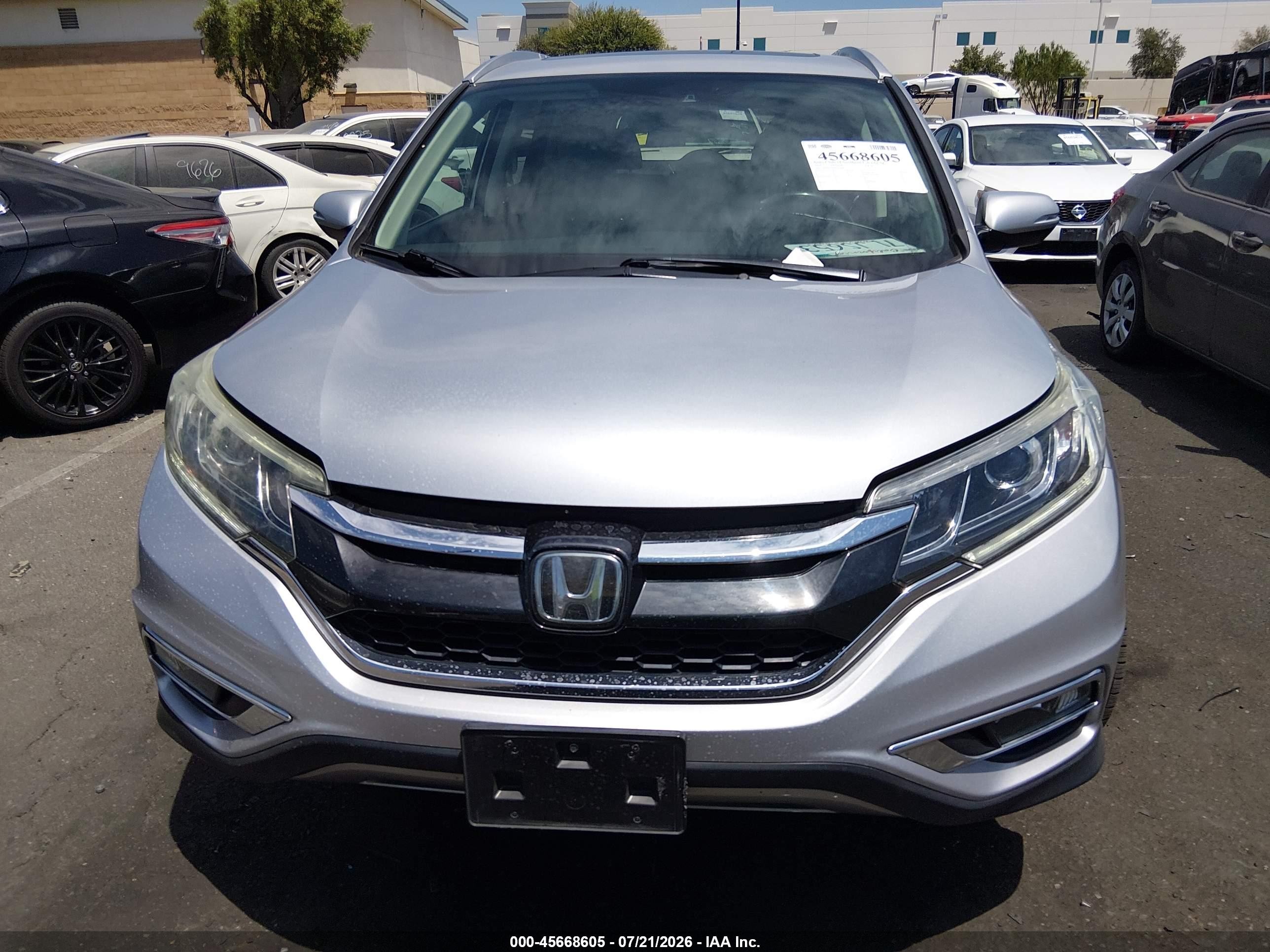 2015 Honda Cr-v Touring Silver vin: 5J6RM3H90FL017480