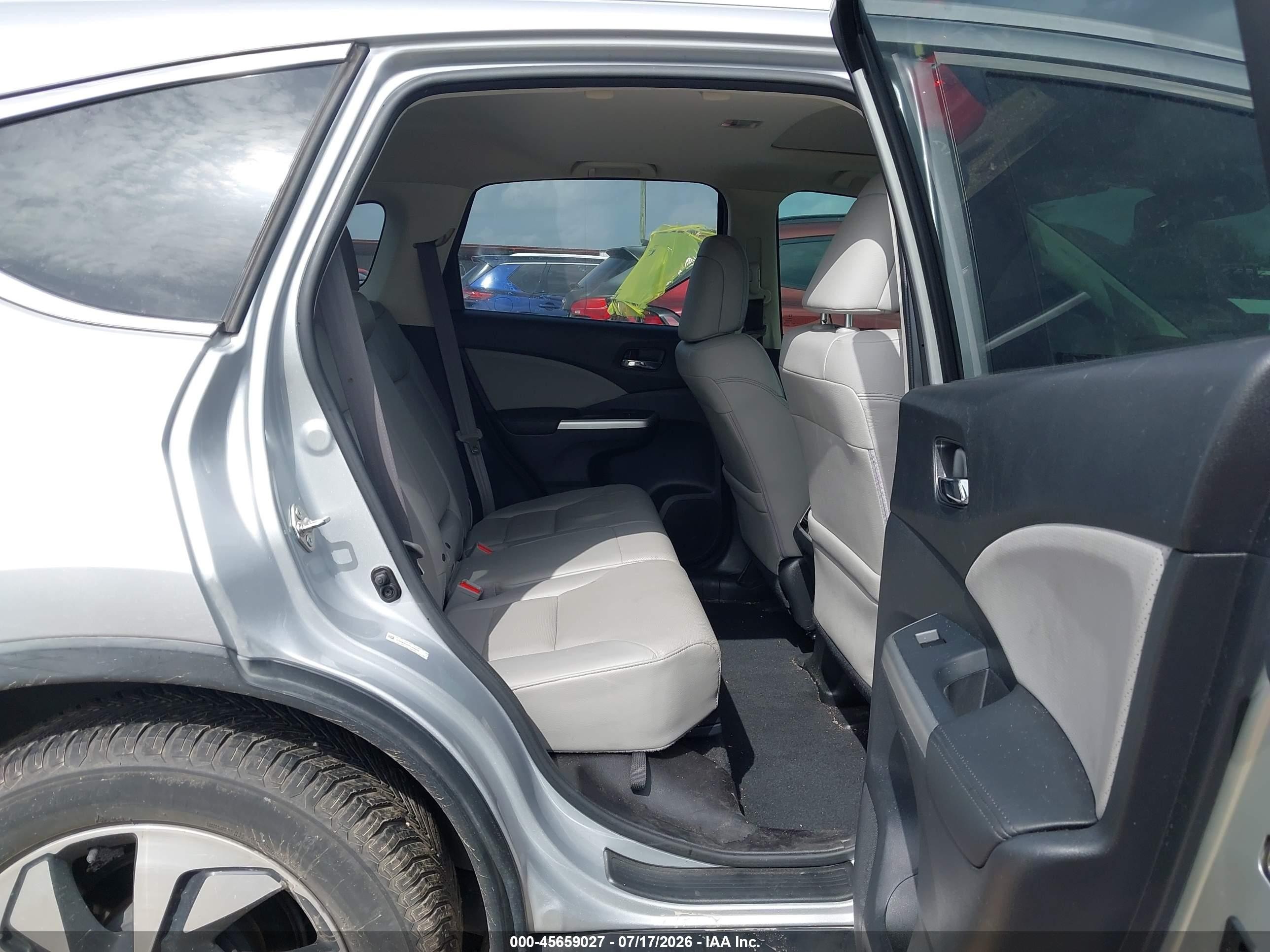 2015 Honda Cr-v Touring Silver vin: 5J6RM3H90FL019892