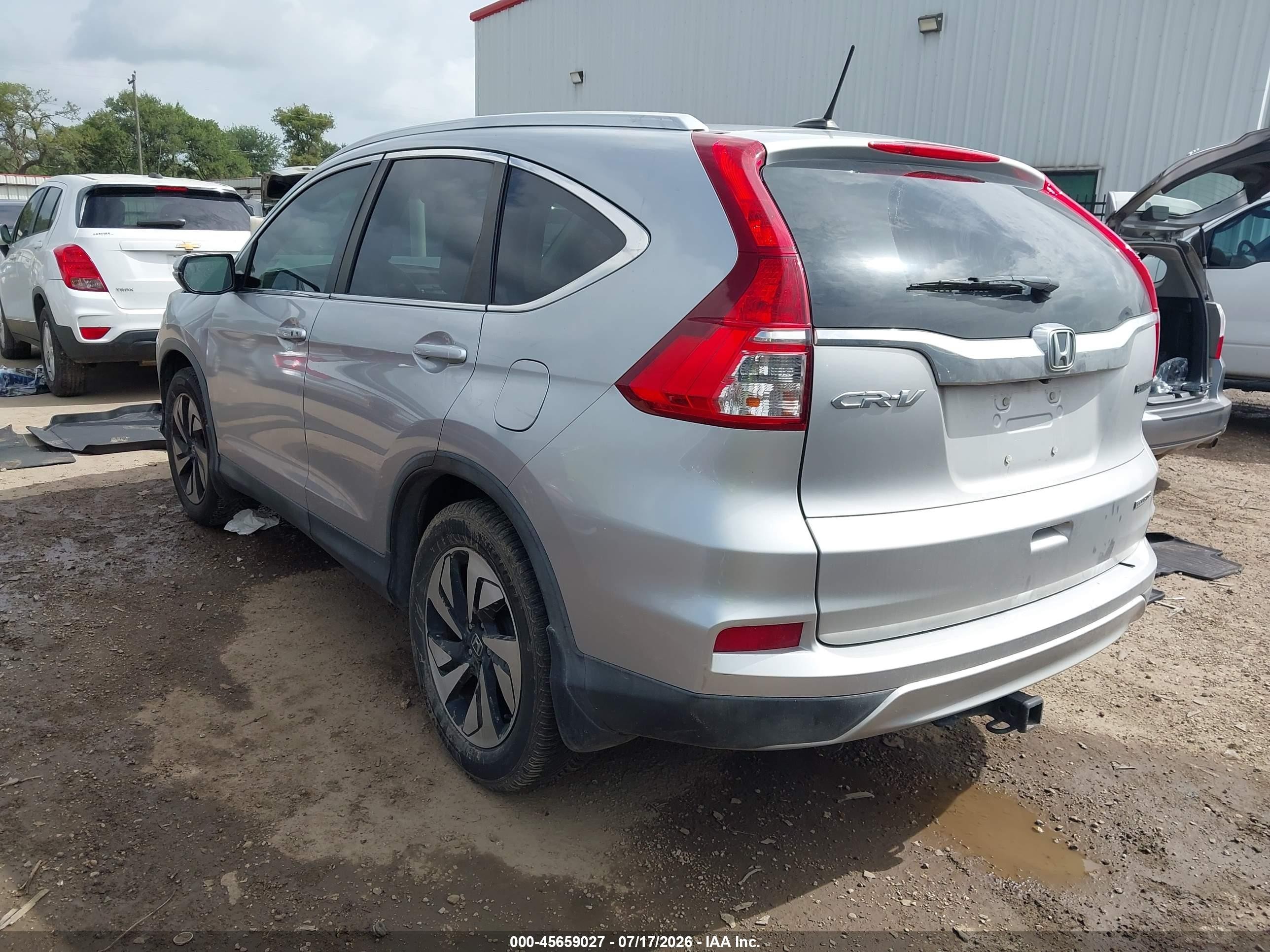 2015 Honda Cr-v Touring Silver vin: 5J6RM3H90FL019892