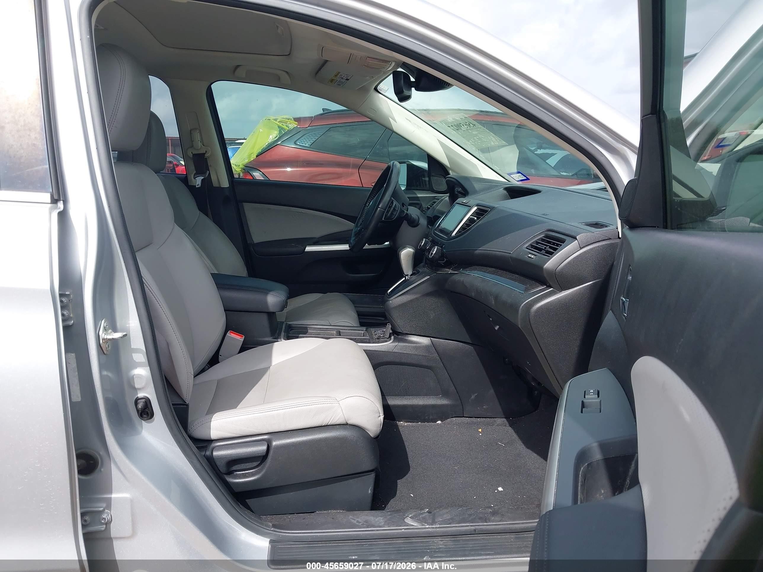 2015 Honda Cr-v Touring Silver vin: 5J6RM3H90FL019892