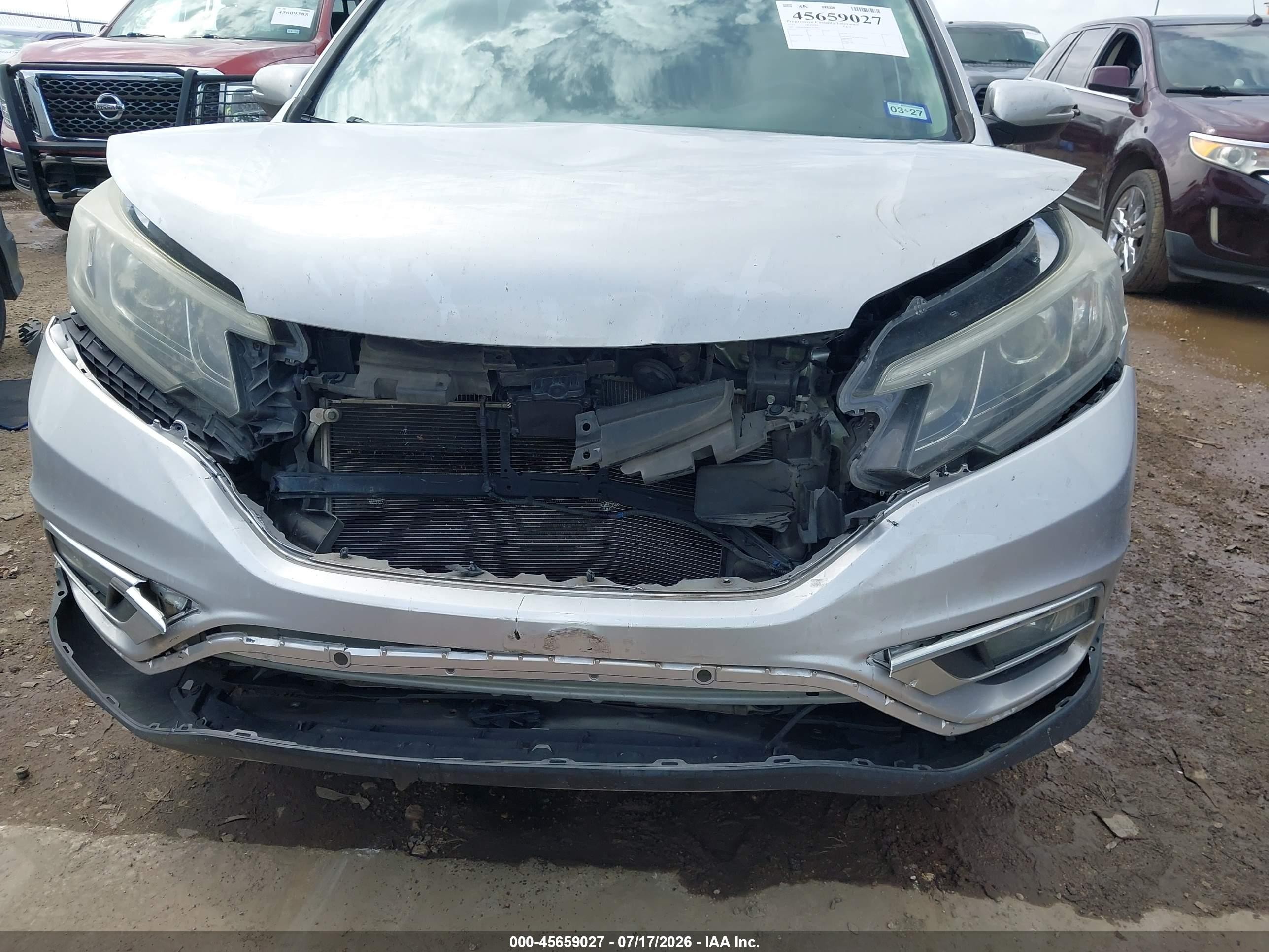 2015 Honda Cr-v Touring Silver vin: 5J6RM3H90FL019892