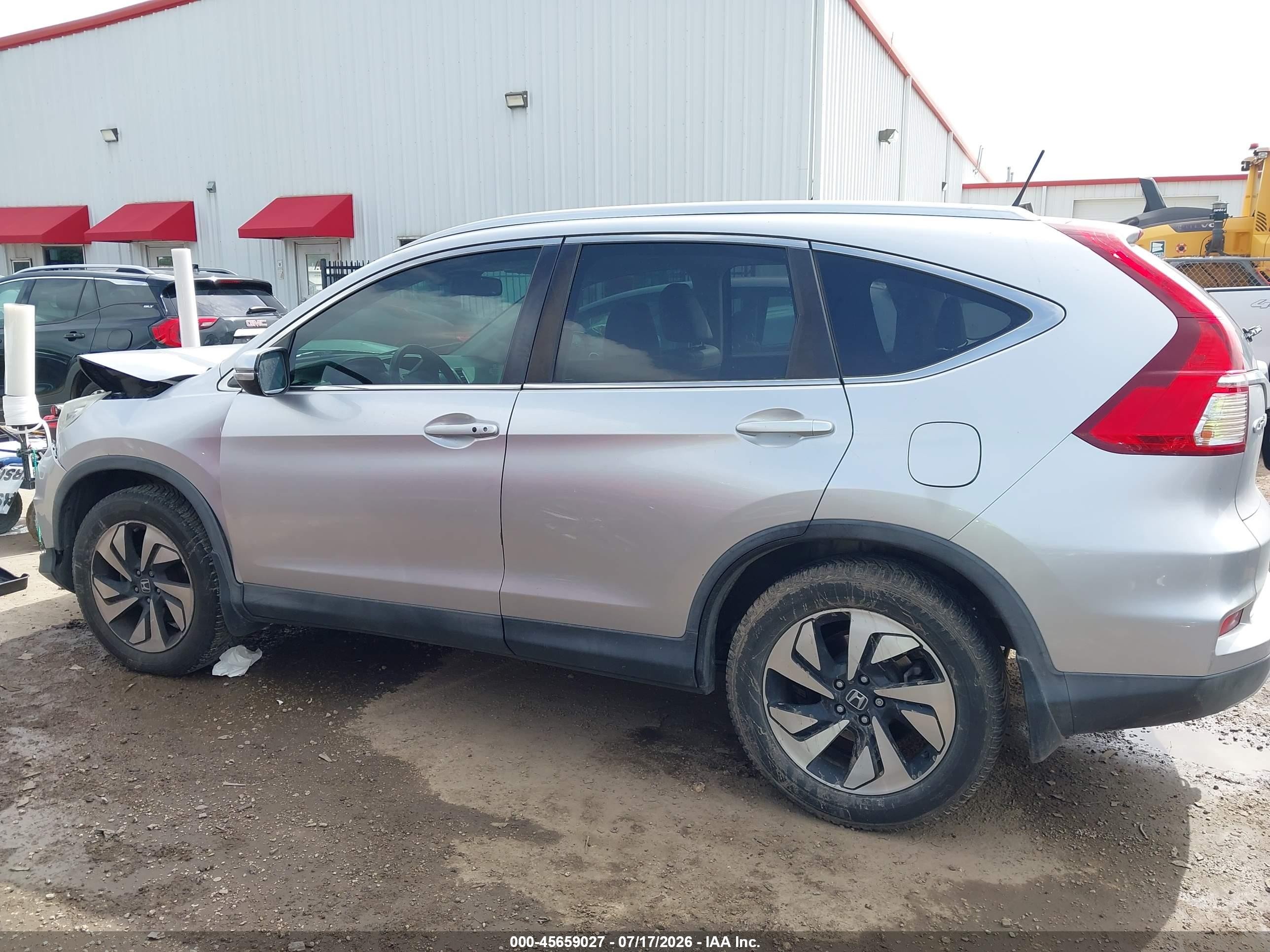 2015 Honda Cr-v Touring Silver vin: 5J6RM3H90FL019892