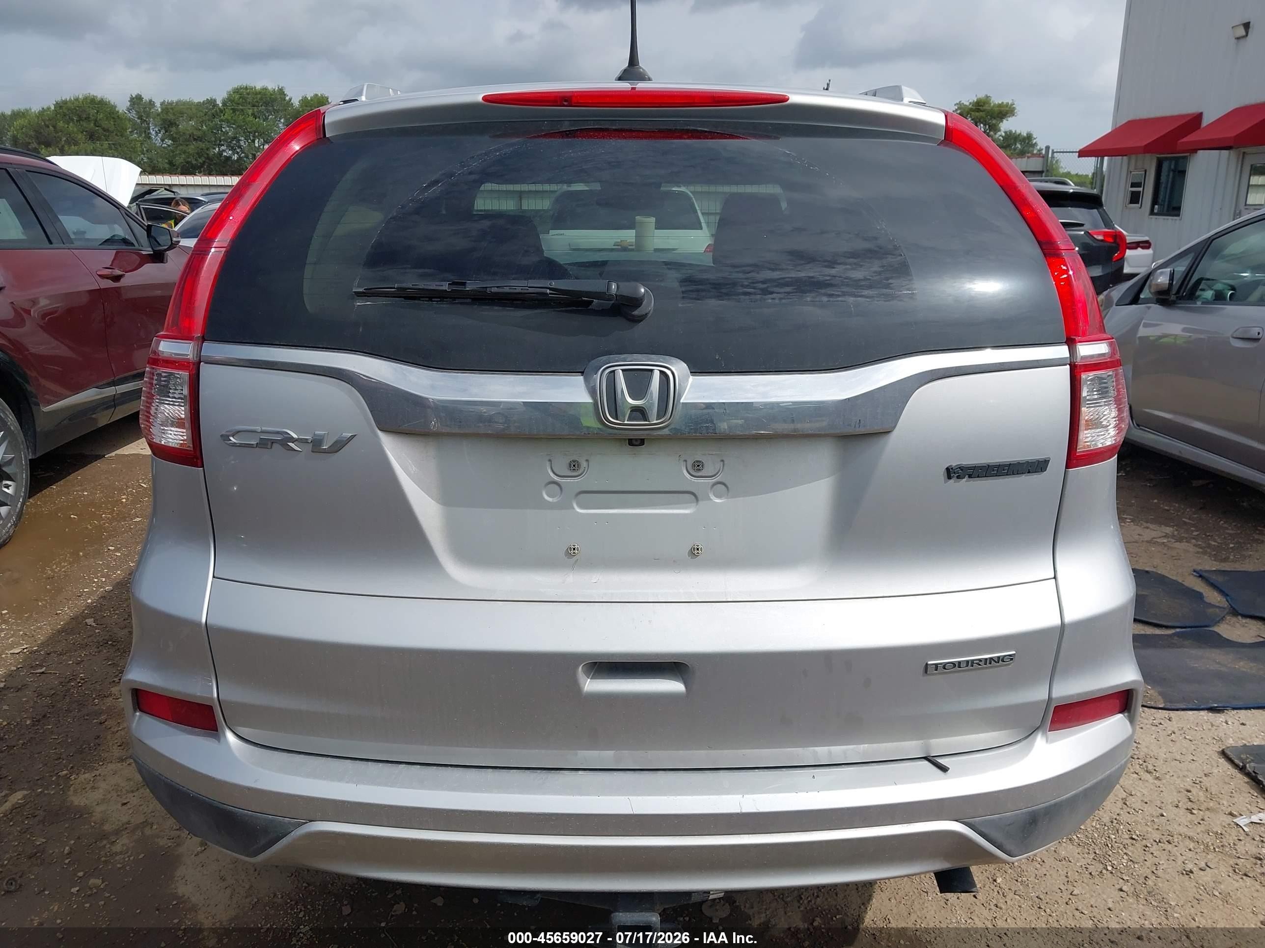 2015 Honda Cr-v Touring Silver vin: 5J6RM3H90FL019892