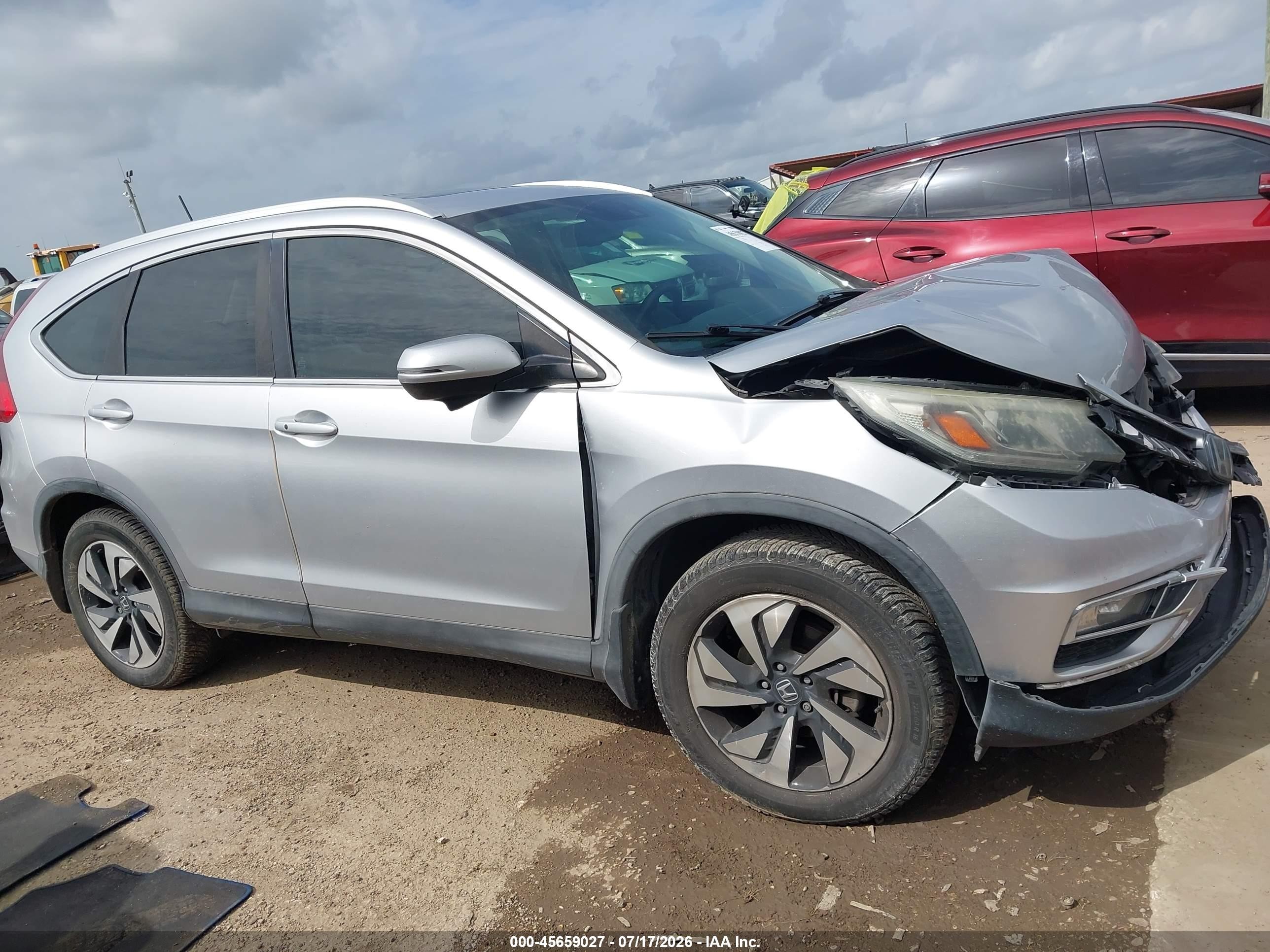 2015 Honda Cr-v Touring Silver vin: 5J6RM3H90FL019892