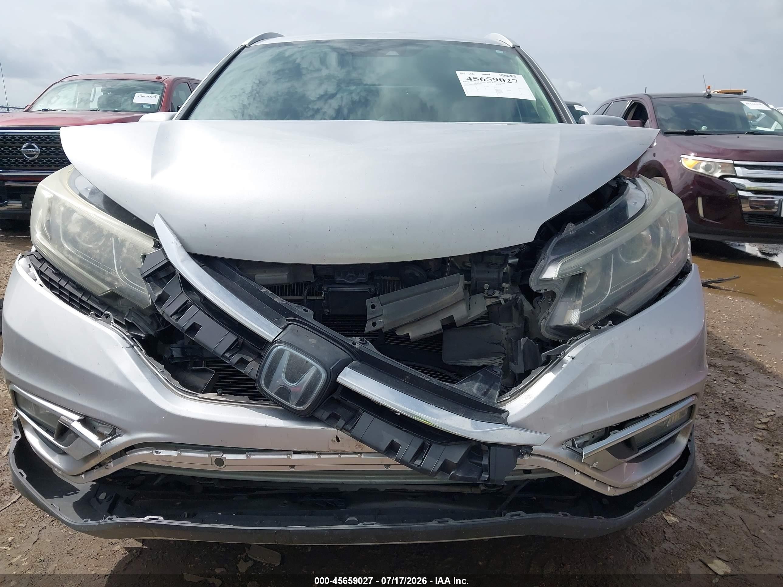 2015 Honda Cr-v Touring Silver vin: 5J6RM3H90FL019892