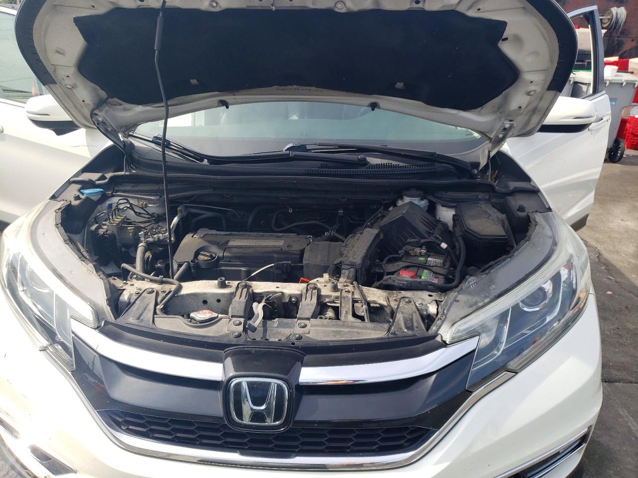 2015 Honda Cr-v Touring White vin: 5J6RM3H91FL020064