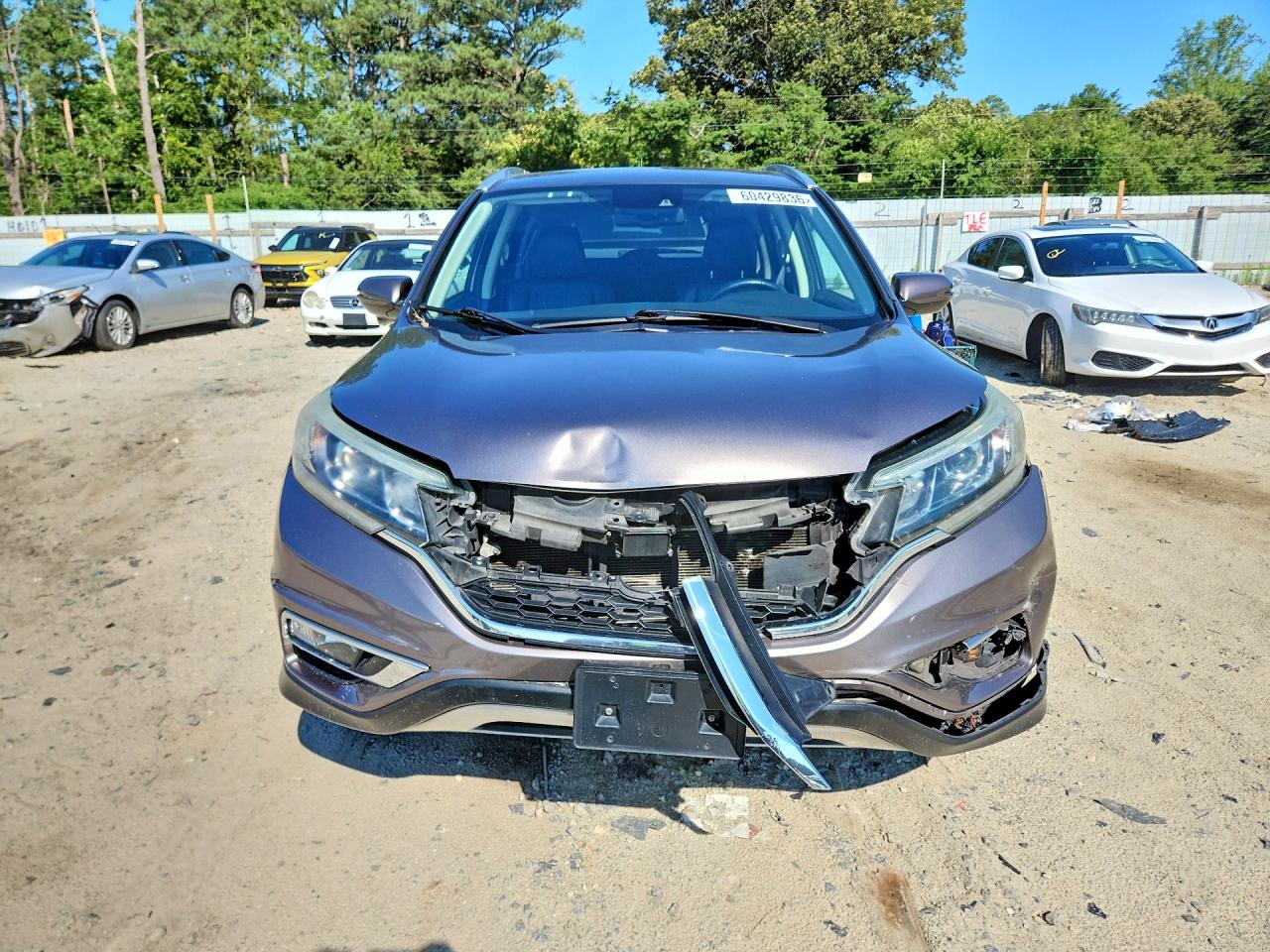 2015 Honda Cr-v Touring Gray vin: 5J6RM3H91FL025975
