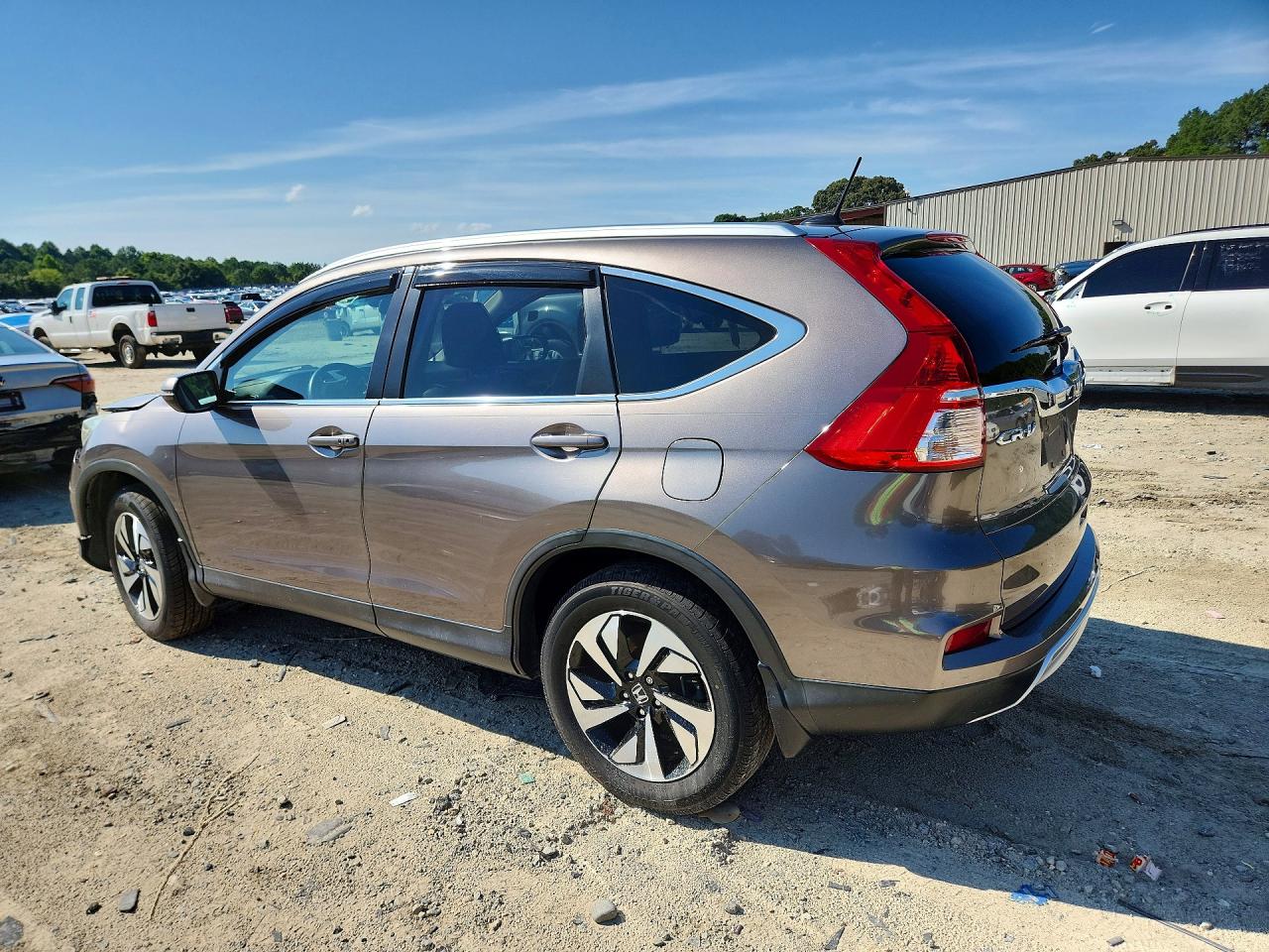 2015 Honda Cr-v Touring Gray vin: 5J6RM3H91FL025975