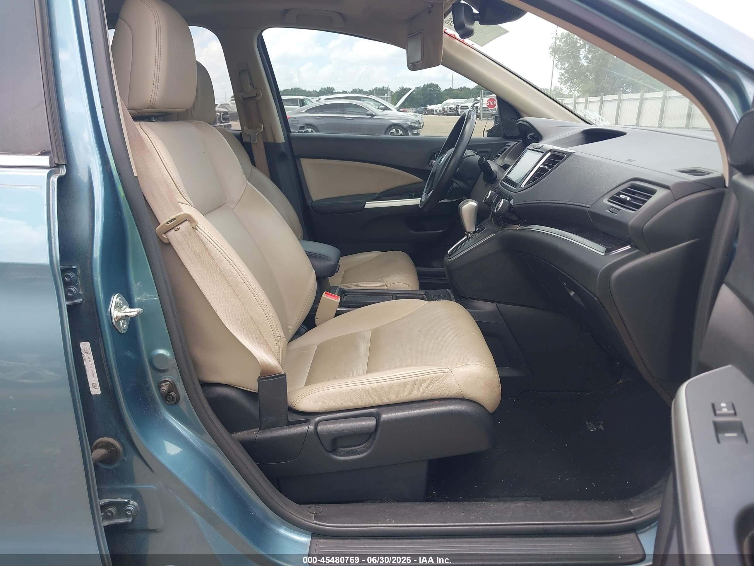 2015 Honda Cr-v Touring Blue vin: 5J6RM3H91FL026835