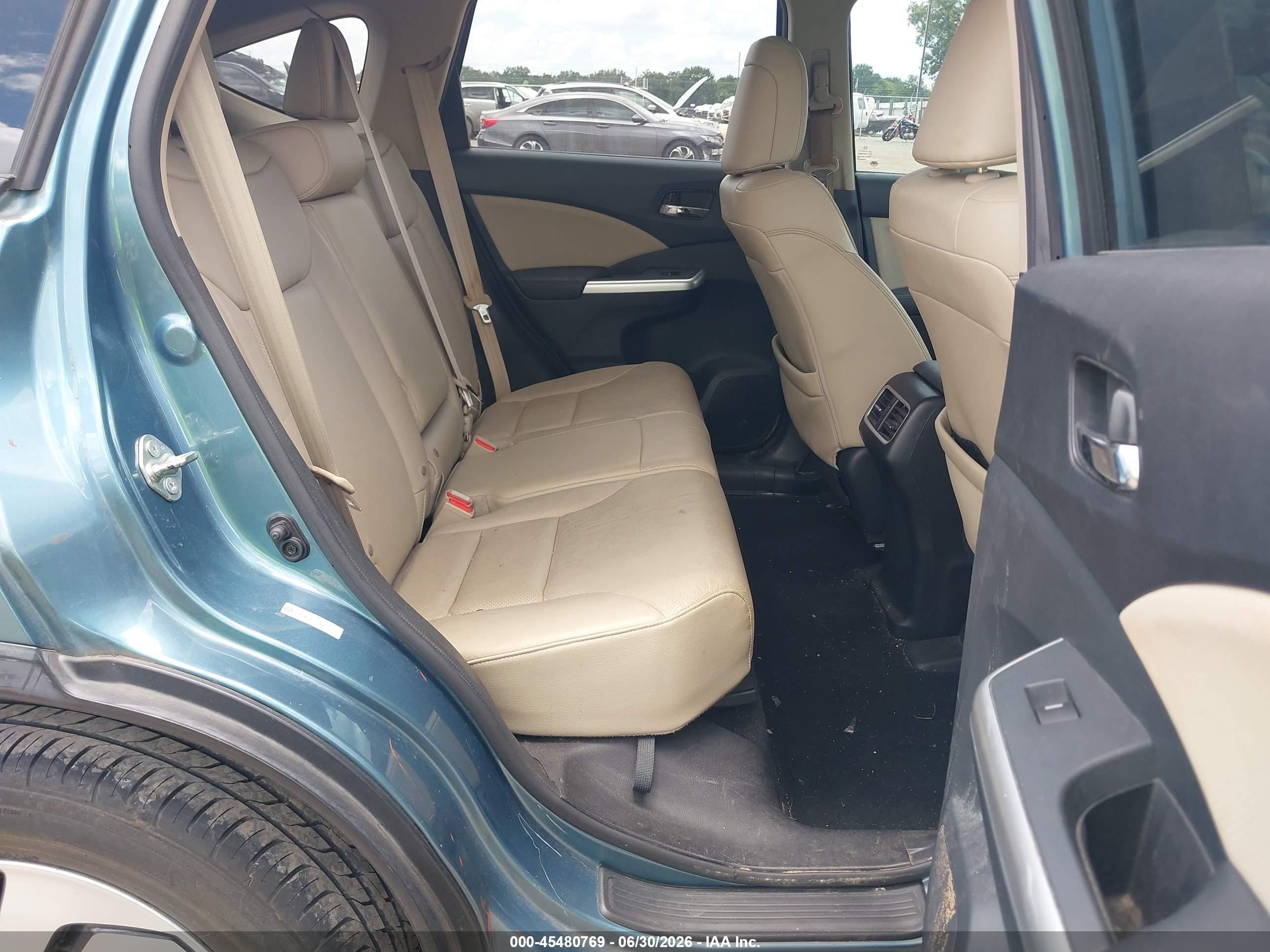 2015 Honda Cr-v Touring Blue vin: 5J6RM3H91FL026835